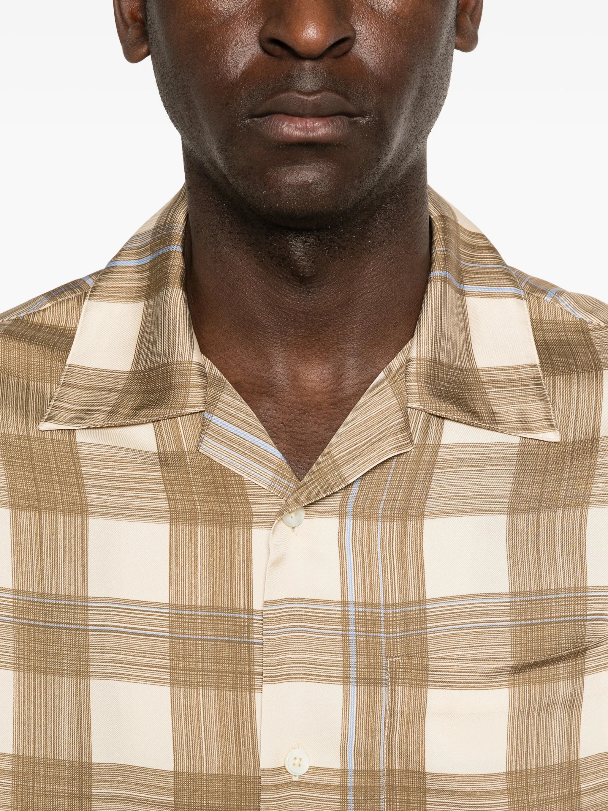 check-print shirt