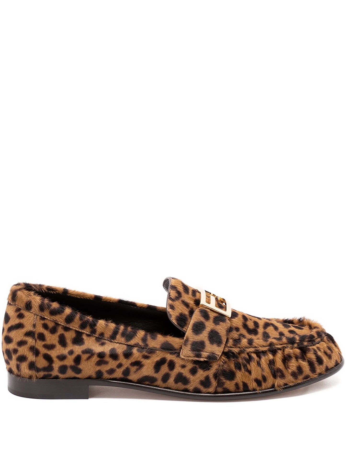 Baguette leopard-print loafers