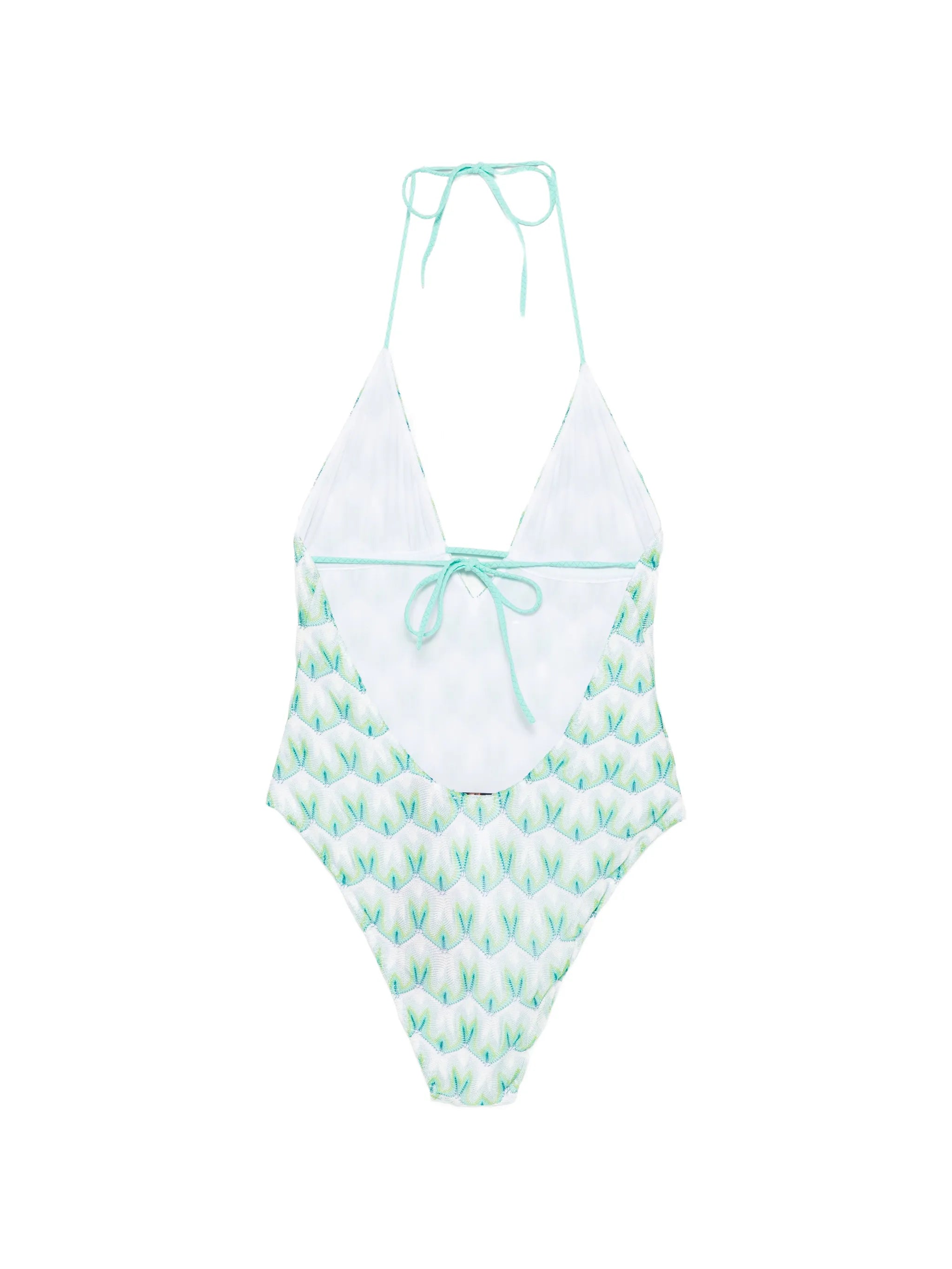 V-neck patterned swimsuit