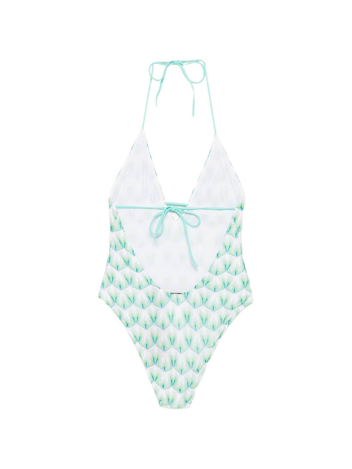 V-neck patterned swimsuit