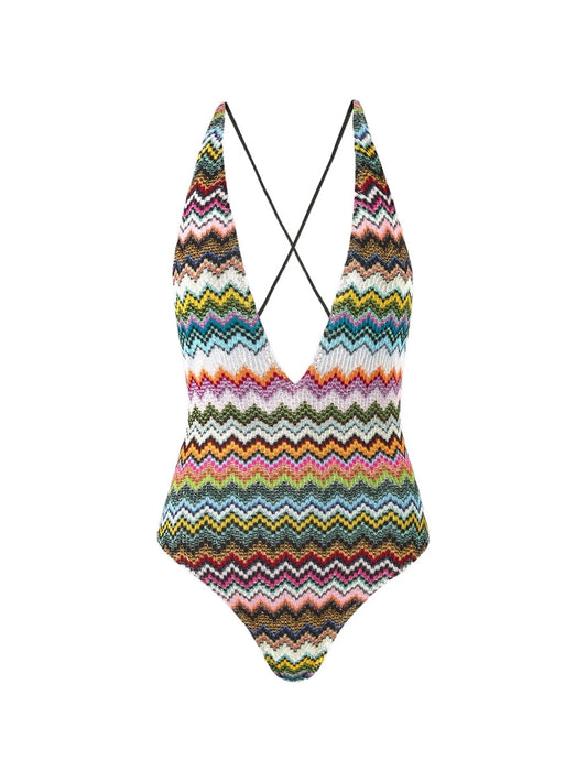 V-neck swimsuit