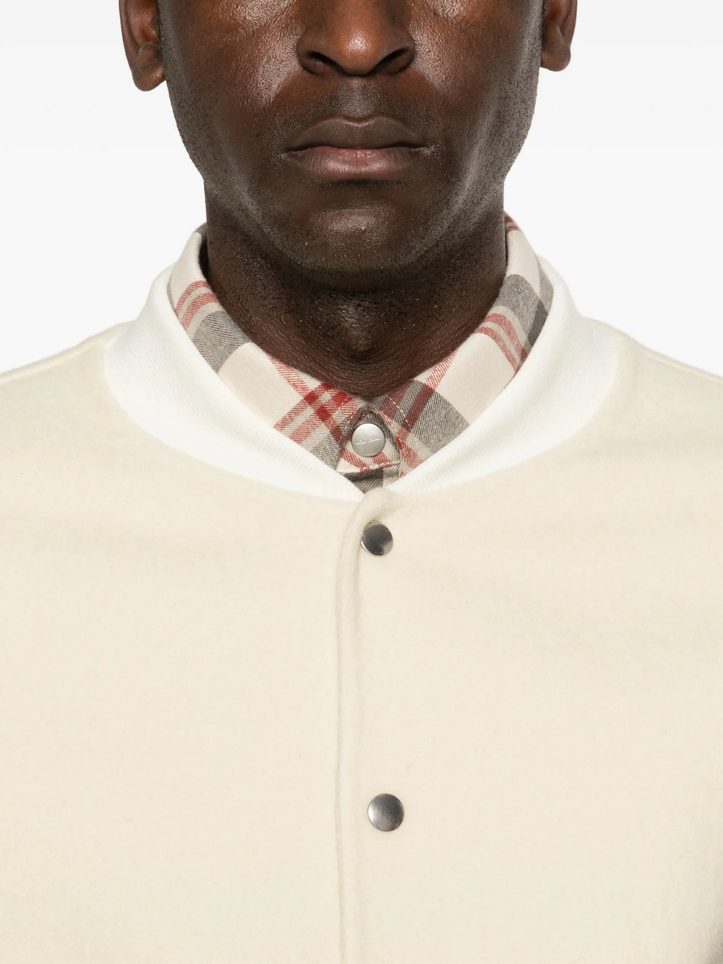 contrast-sleeve bomber jacket
