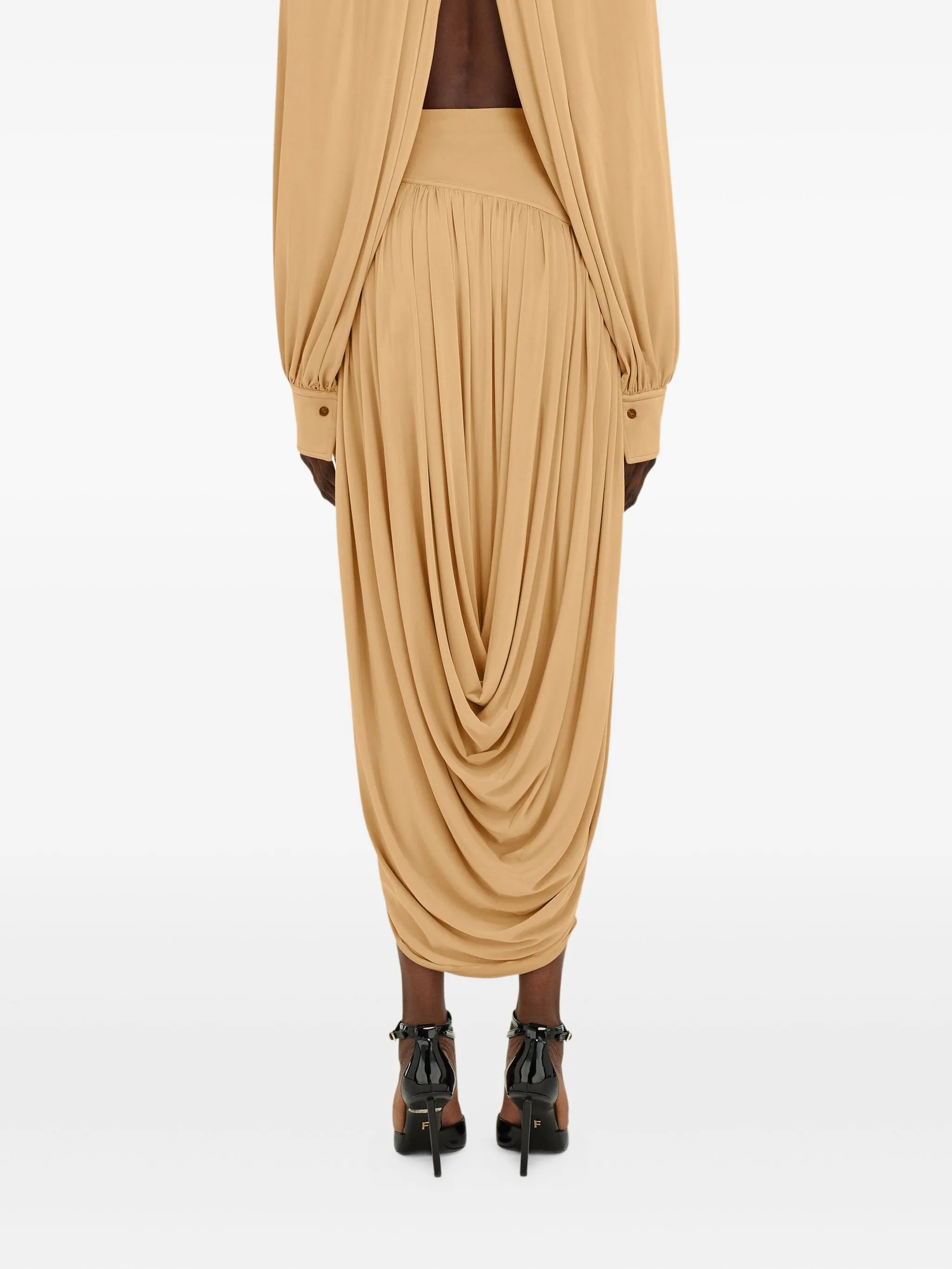skirt with basque detail