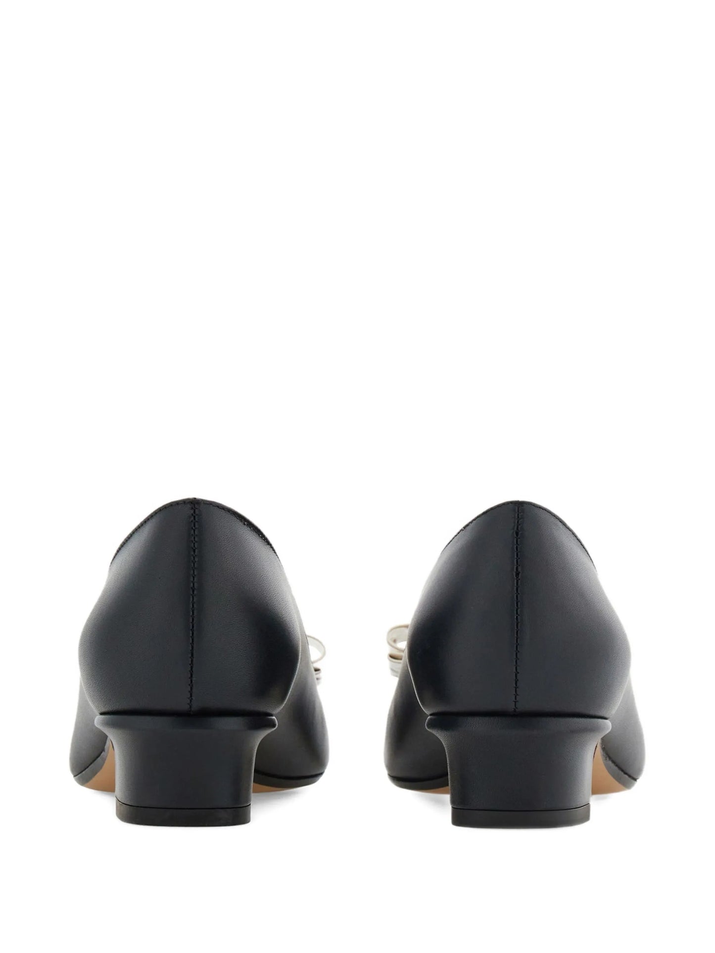 Vara bow-detail block-heel pumps