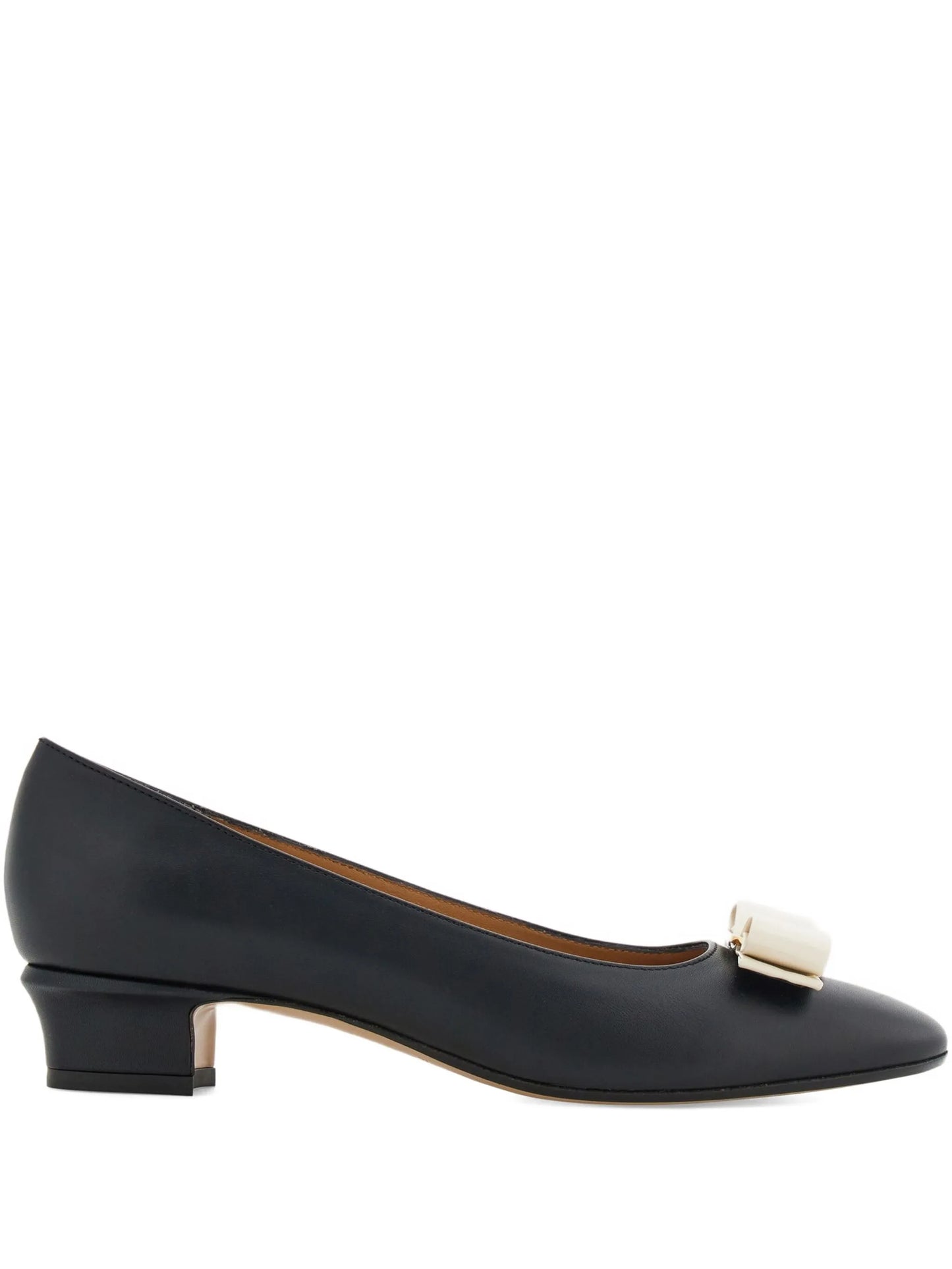 Vara bow-detail block-heel pumps
