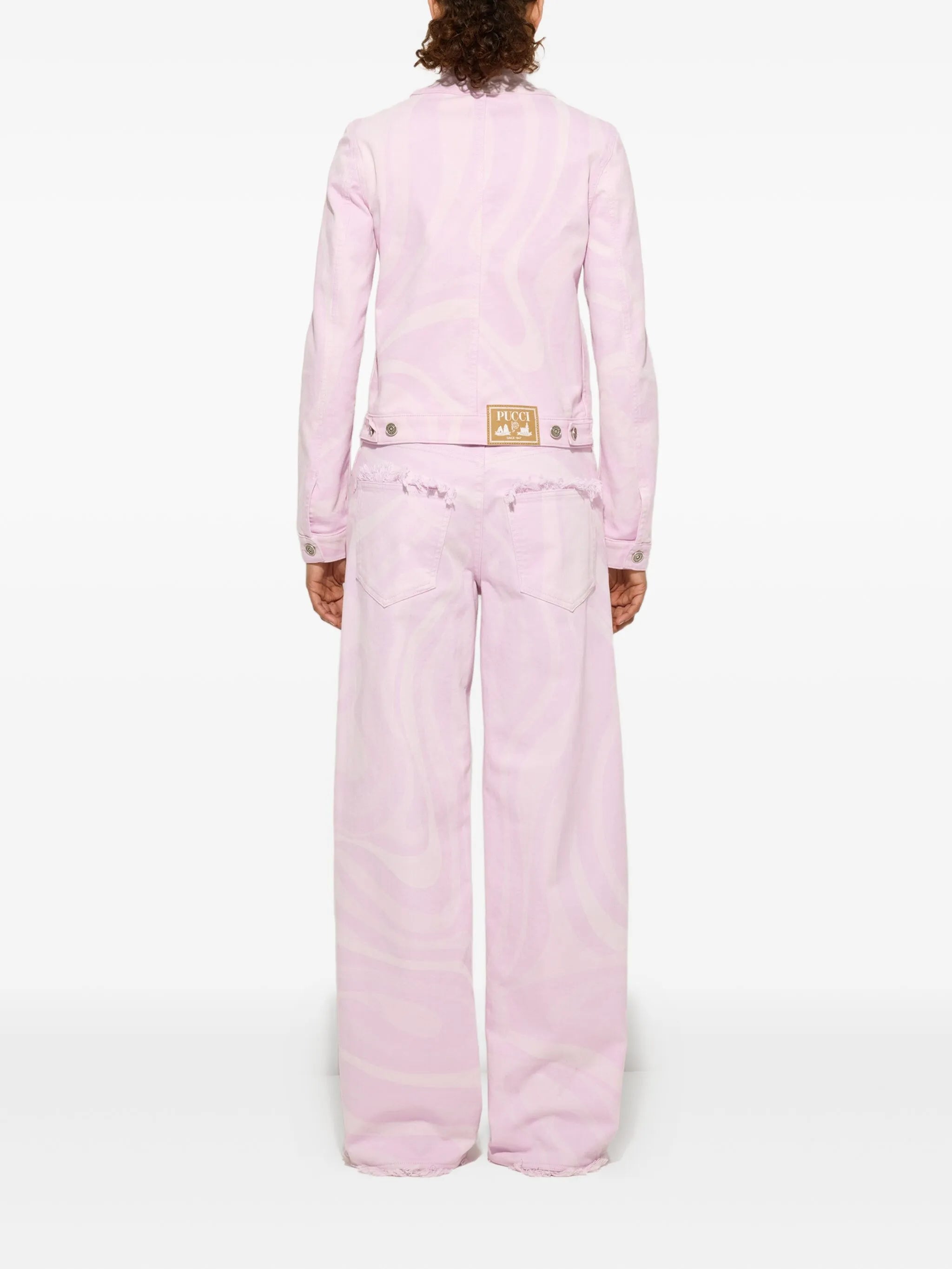 Marmo-print trousers