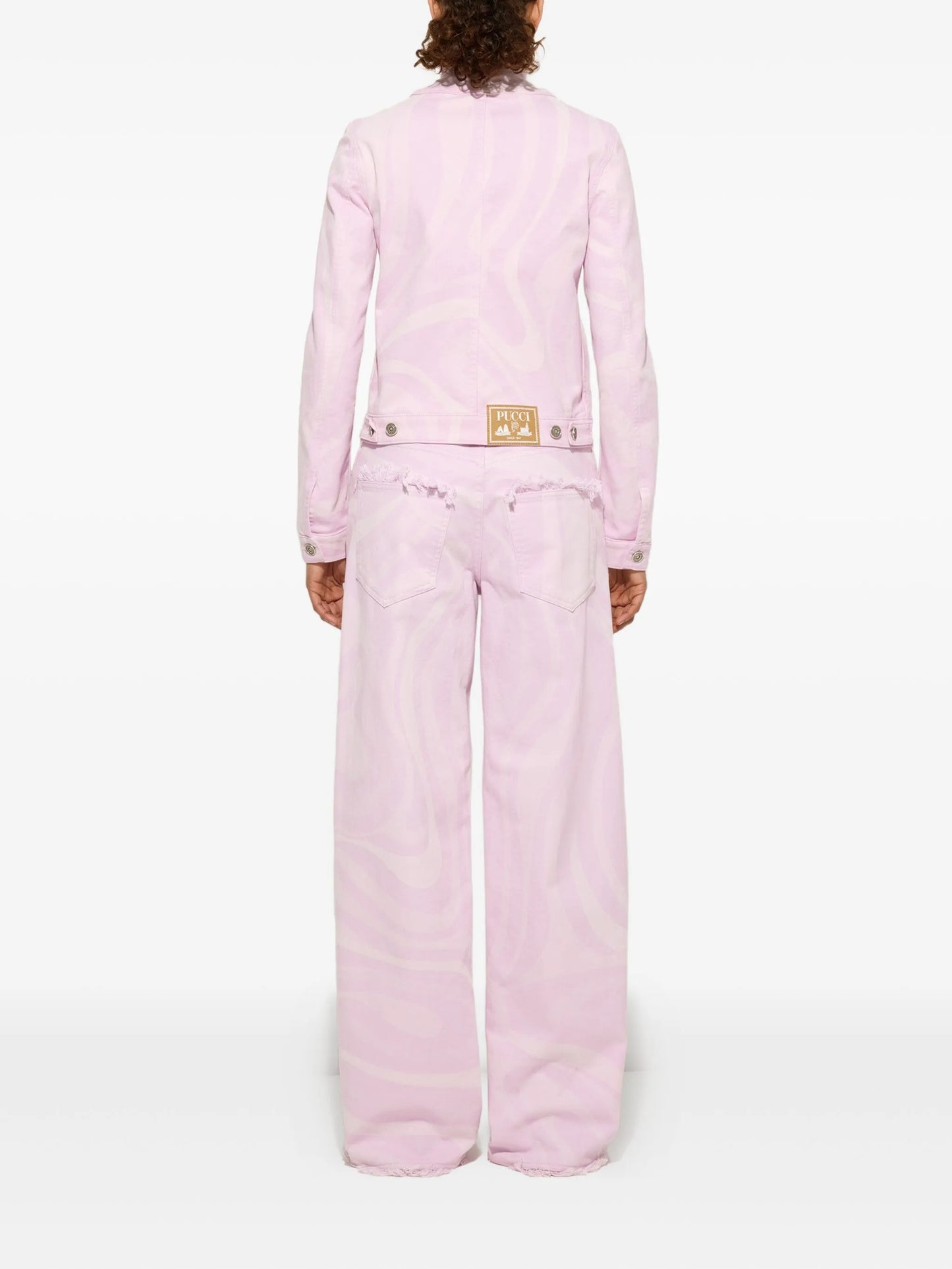 Marmo-print trousers