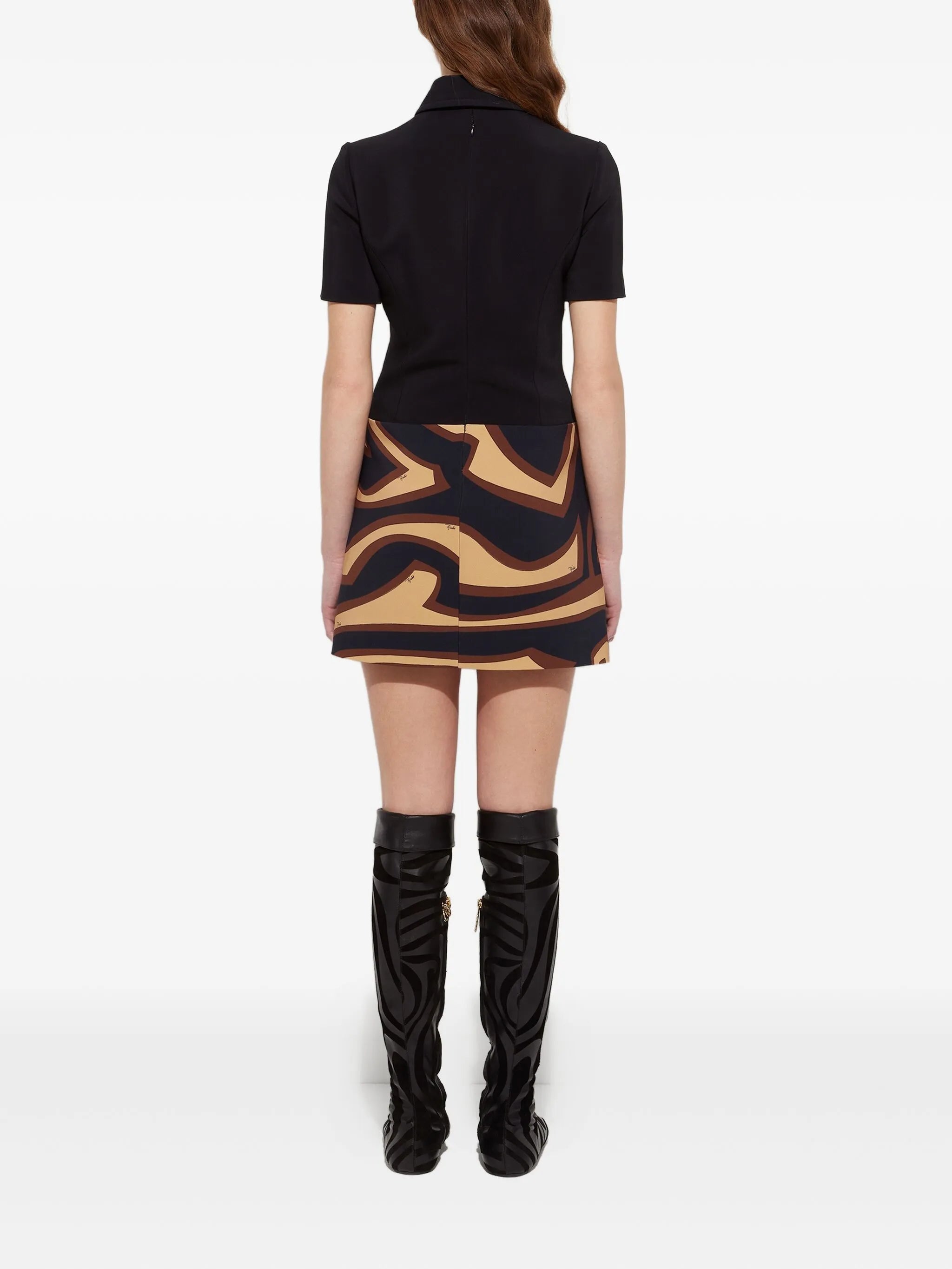 graphic-print mini dress