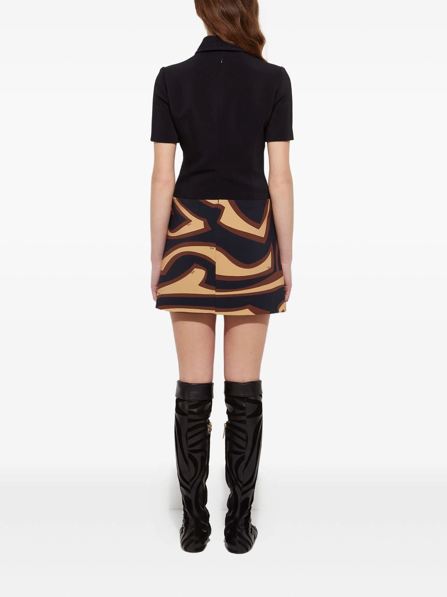 graphic-print mini dress