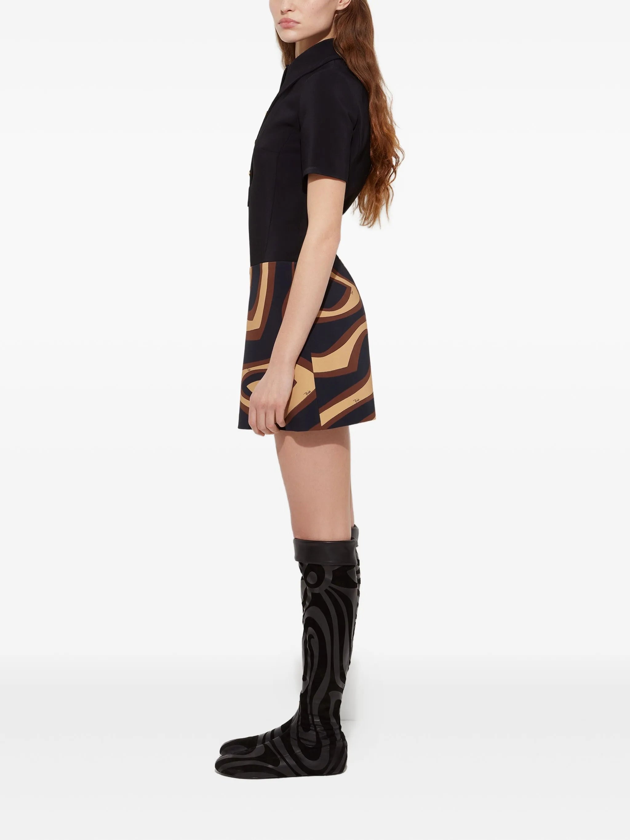 graphic-print mini dress