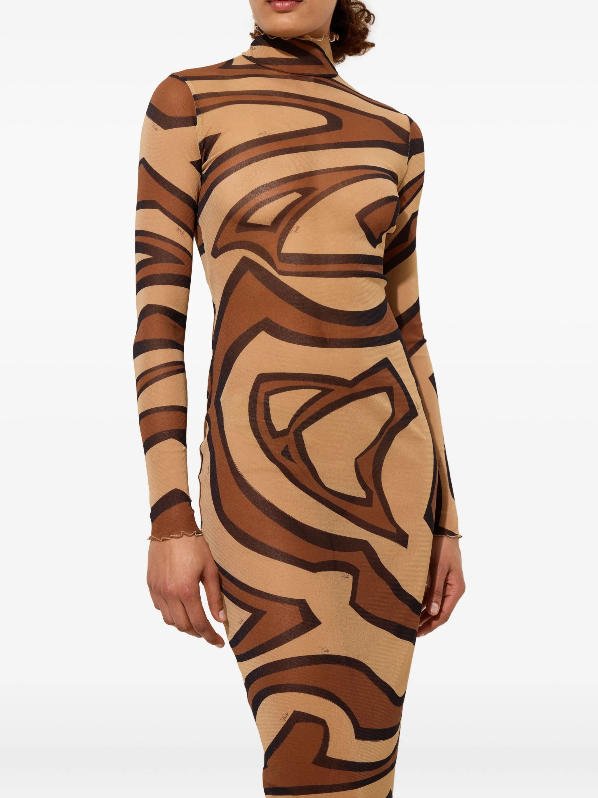 Labirinto-print tulle dress