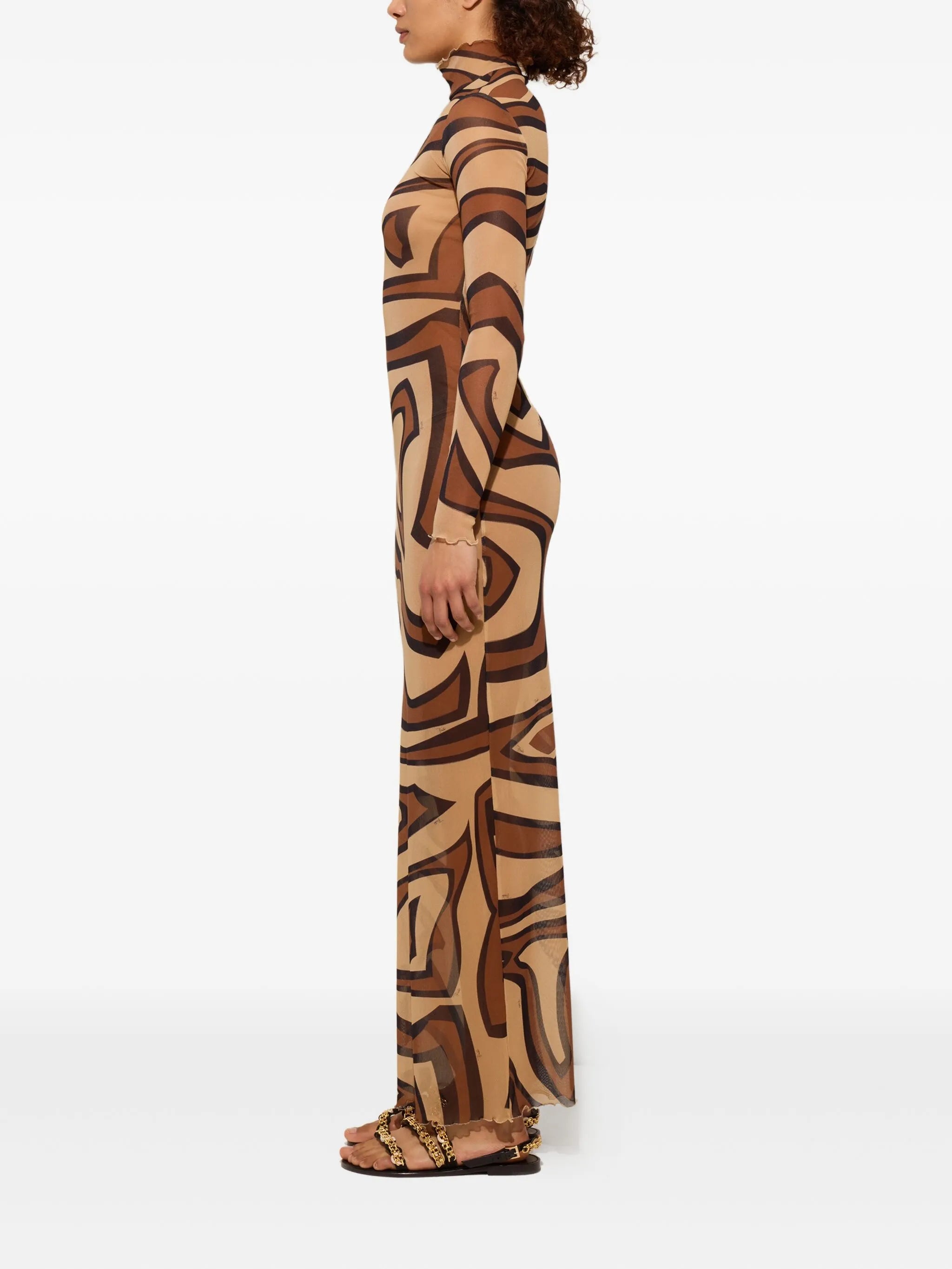 Labirinto-print tulle dress