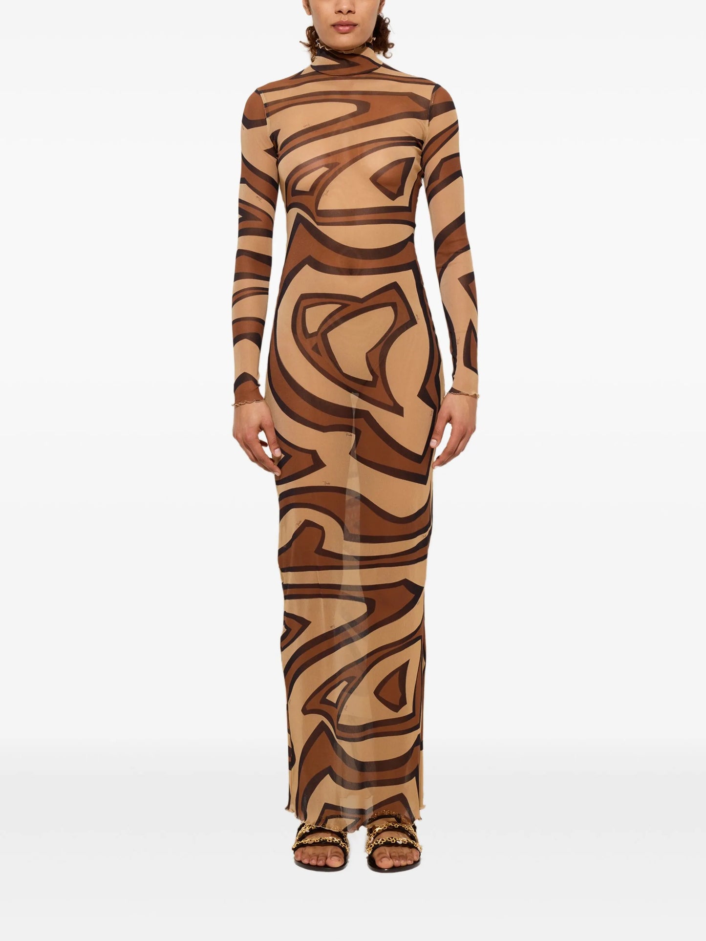 Labirinto-print tulle dress