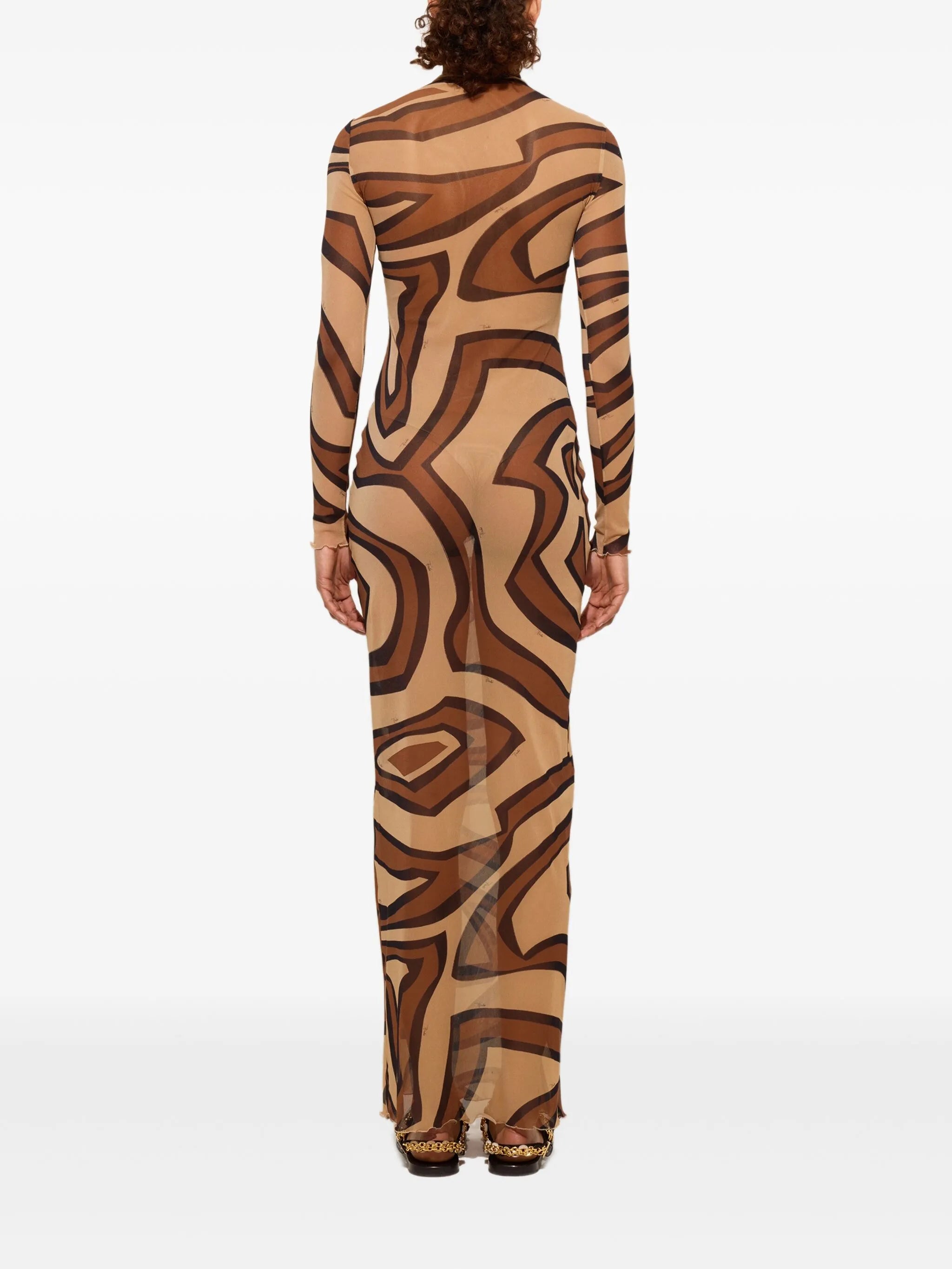 Labirinto-print tulle dress