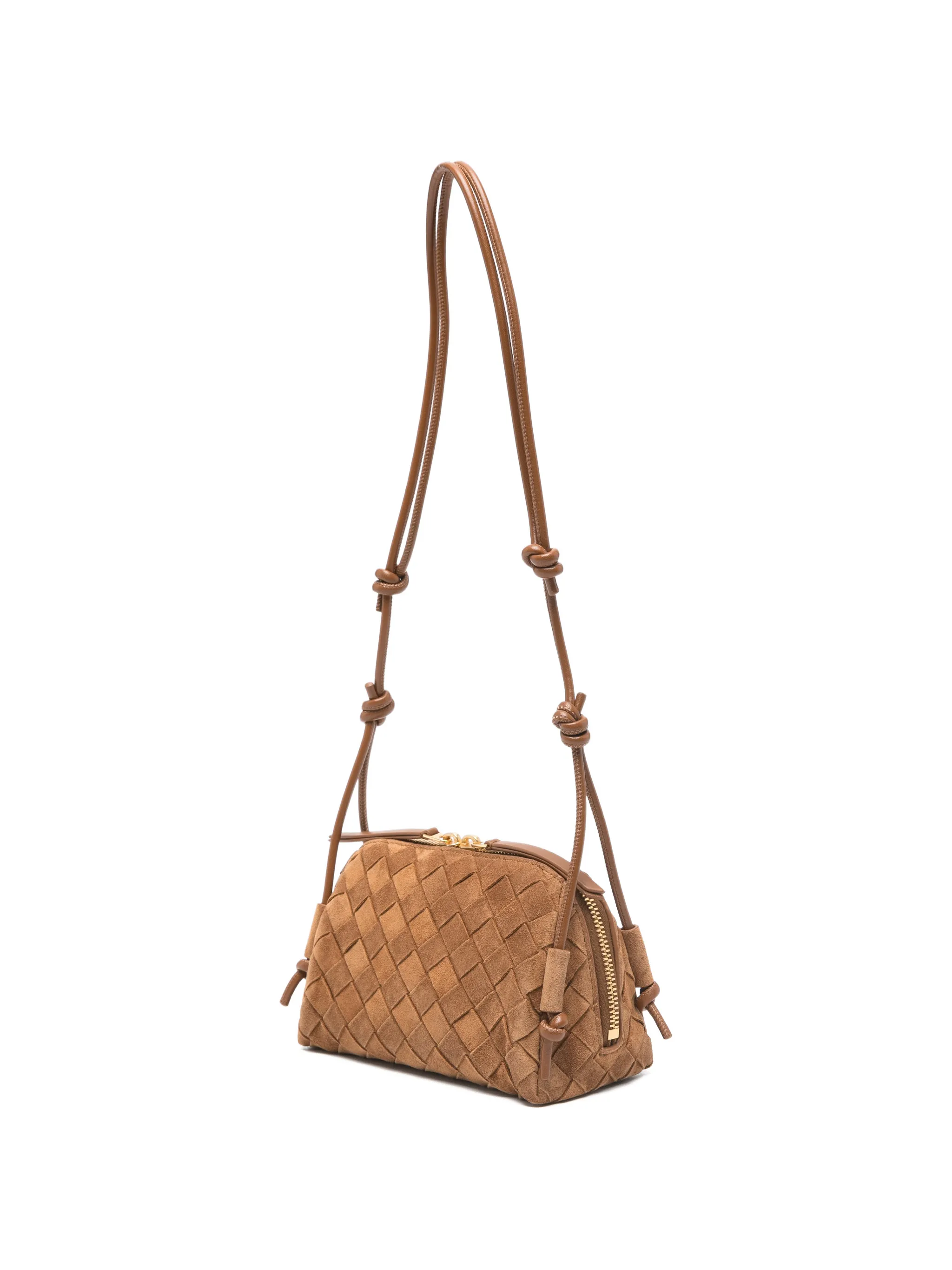 intrecciato concert suede mini bag