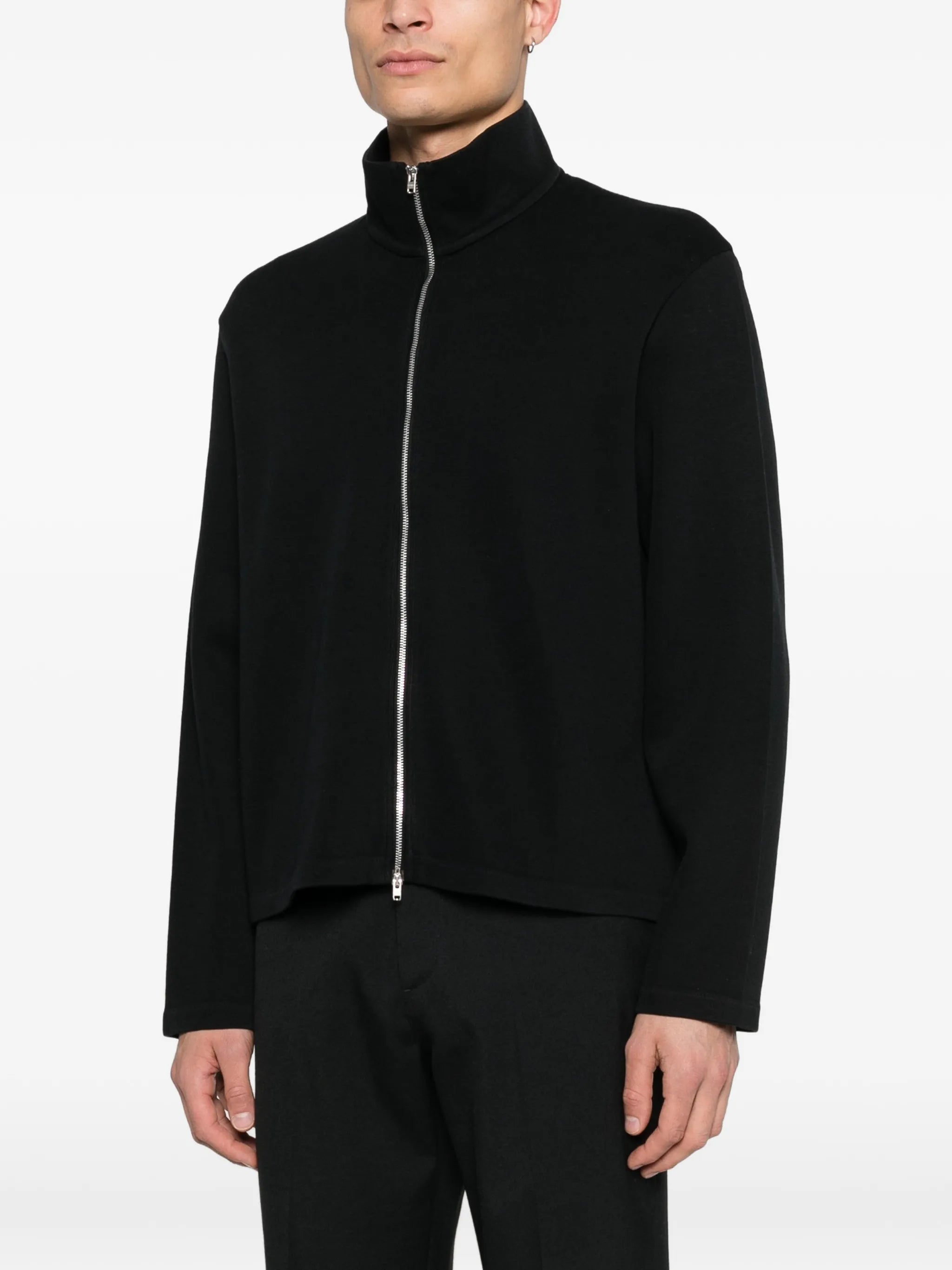 zip-up cardigan