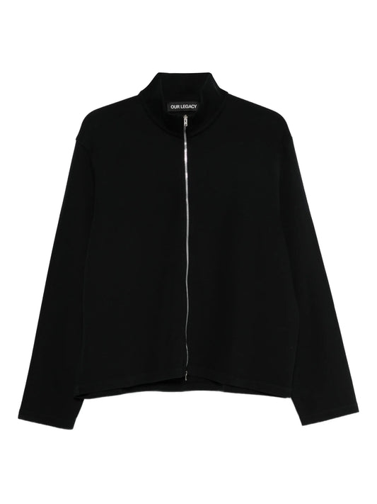 zip-up cardigan