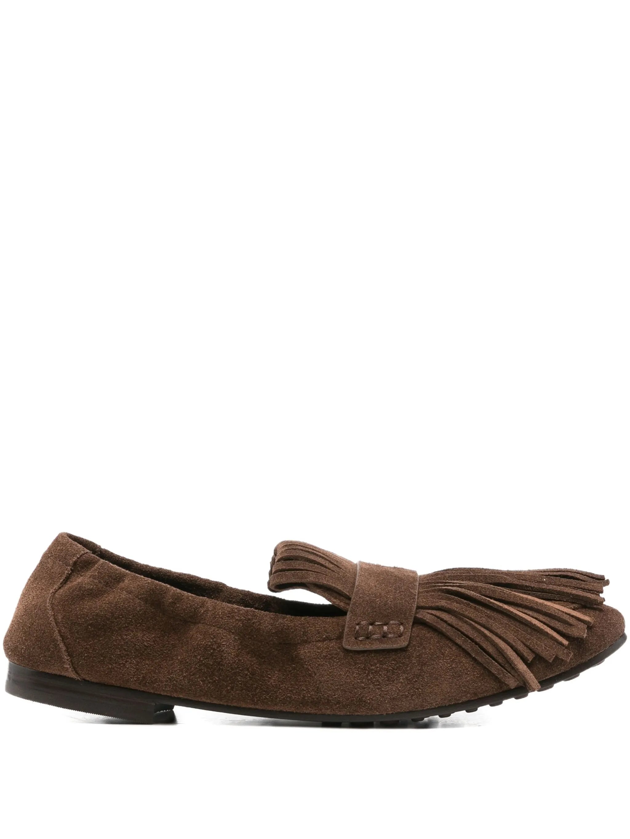 fringe-detail ballet flats