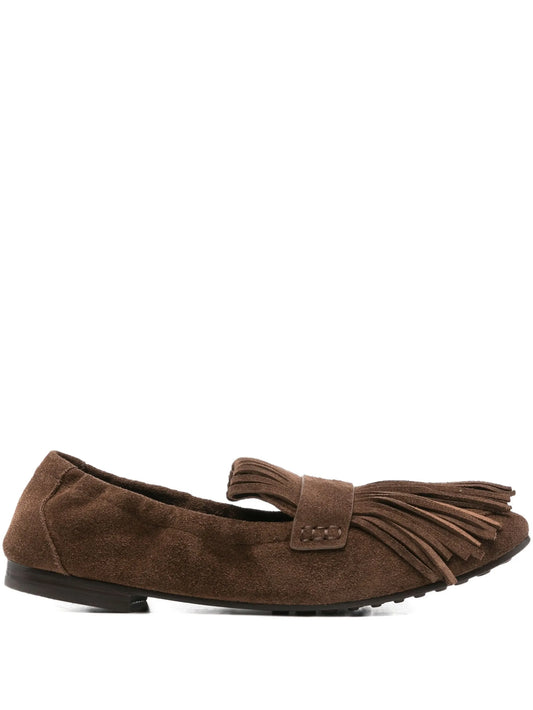 fringe-detail ballet flats