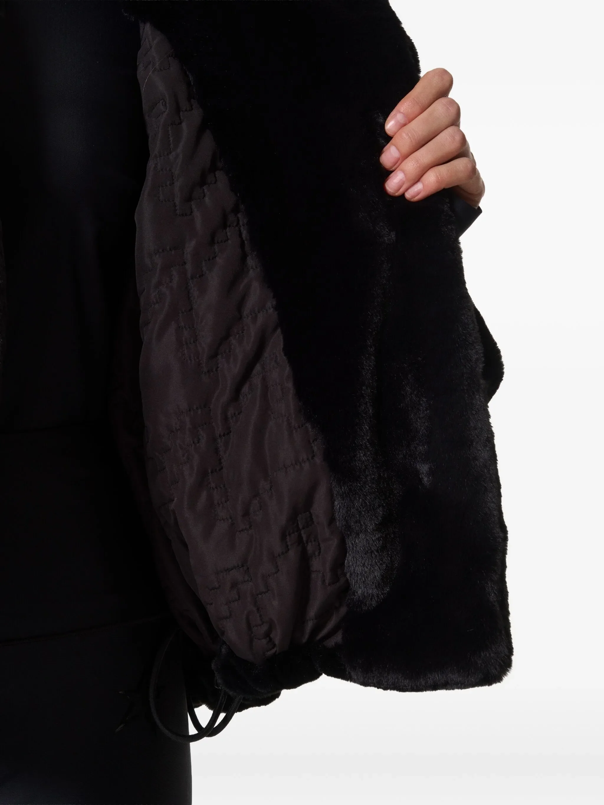 faux fur hooded jacket