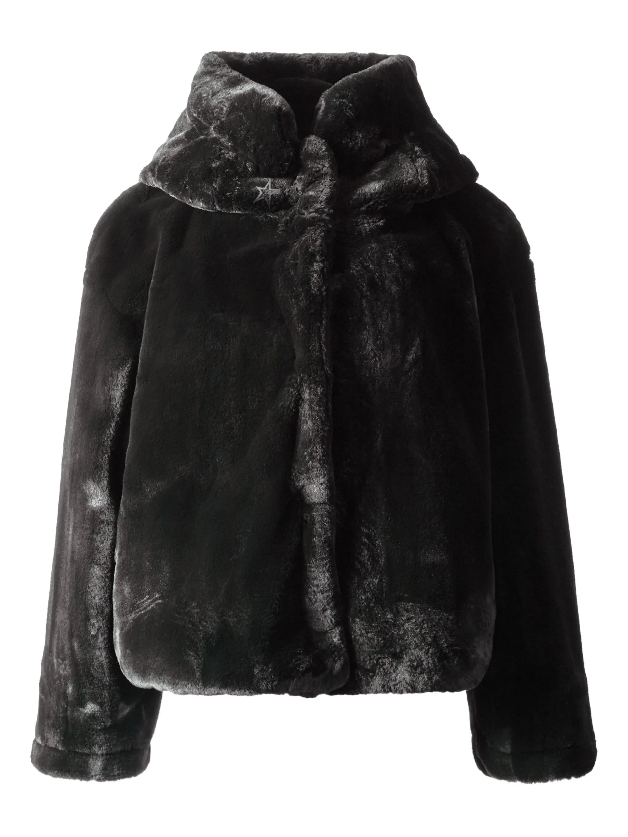faux fur hooded jacket