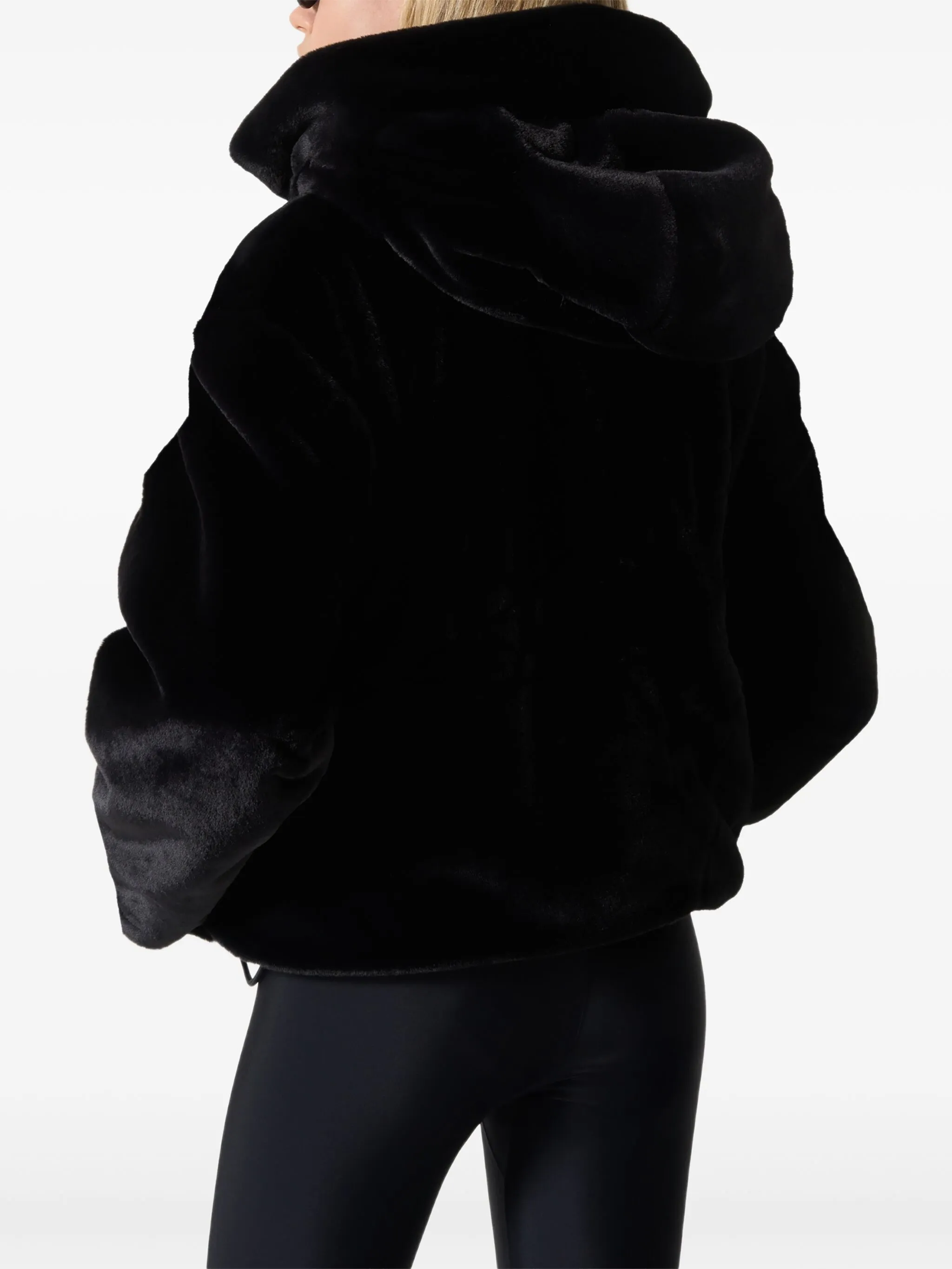 faux fur hooded jacket