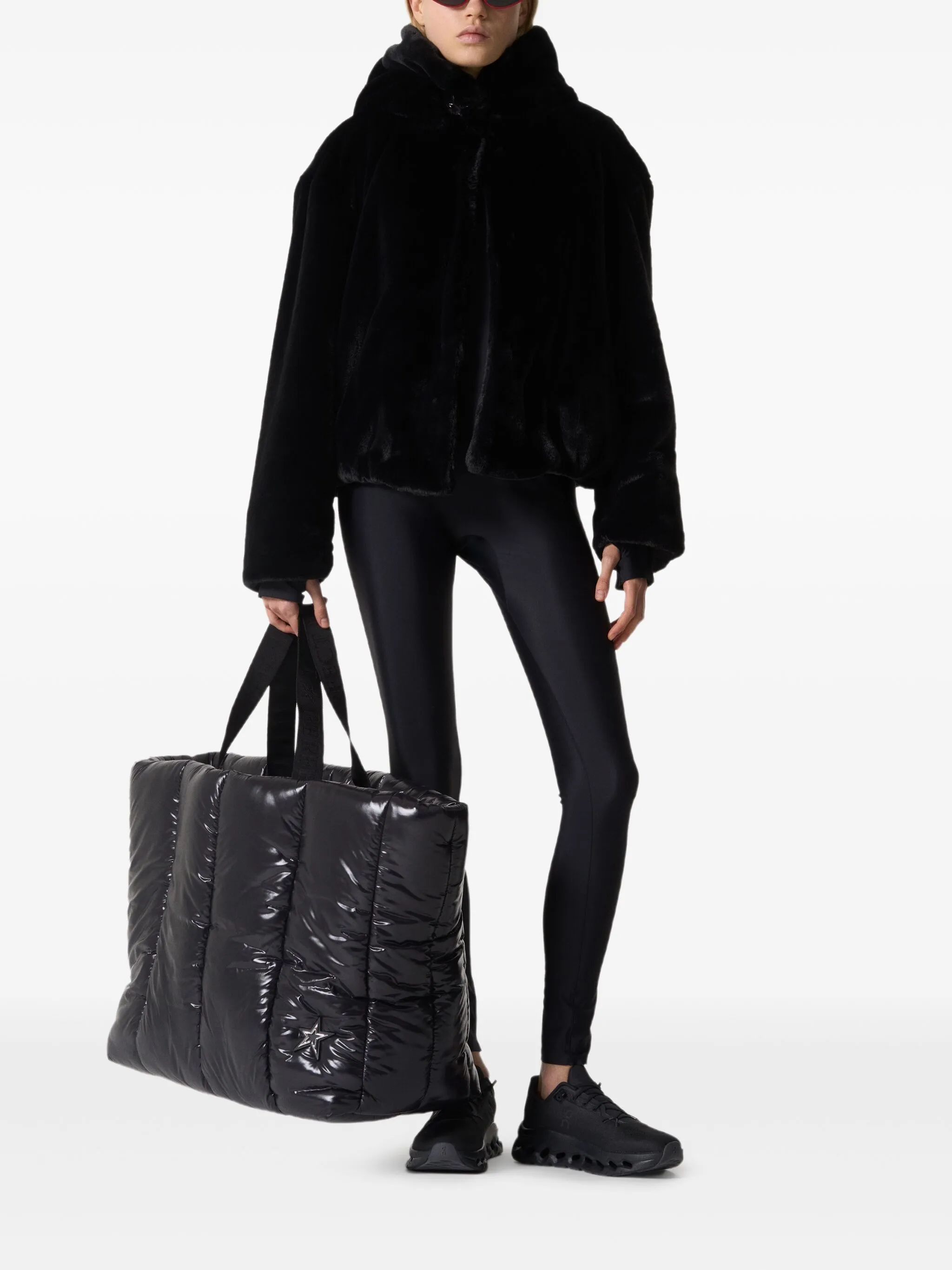 faux fur hooded jacket