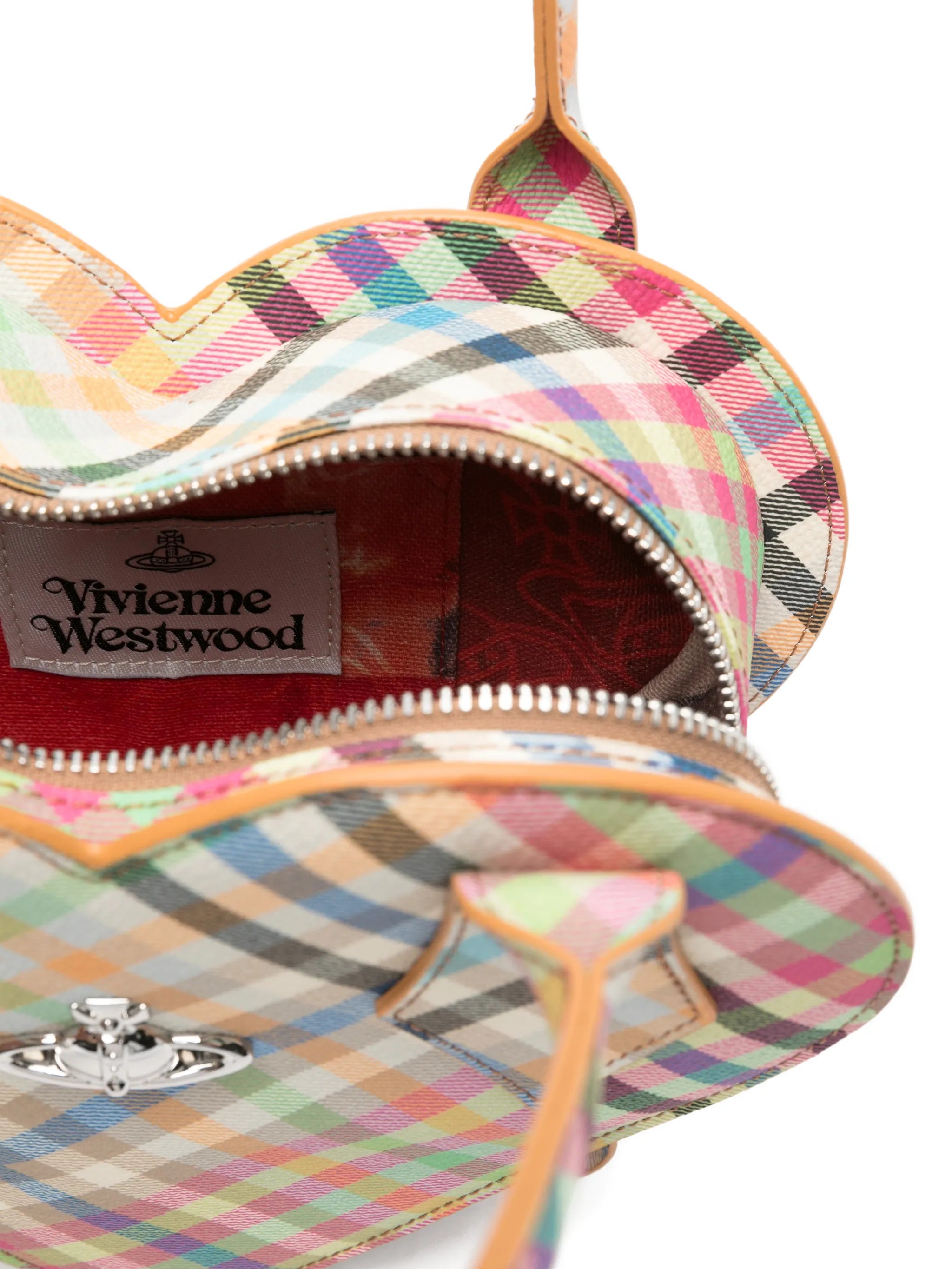 Josephine Heart plaid tote bag
