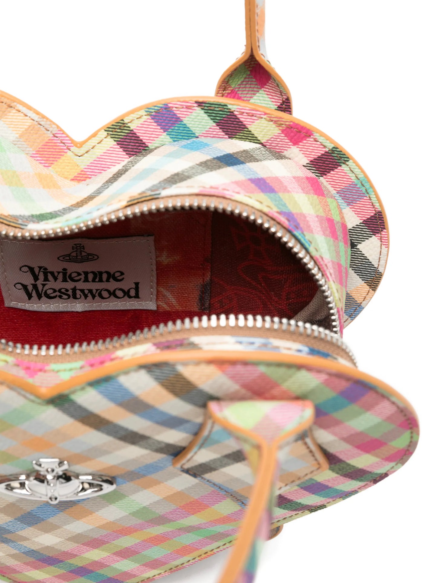 Josephine Heart plaid tote bag