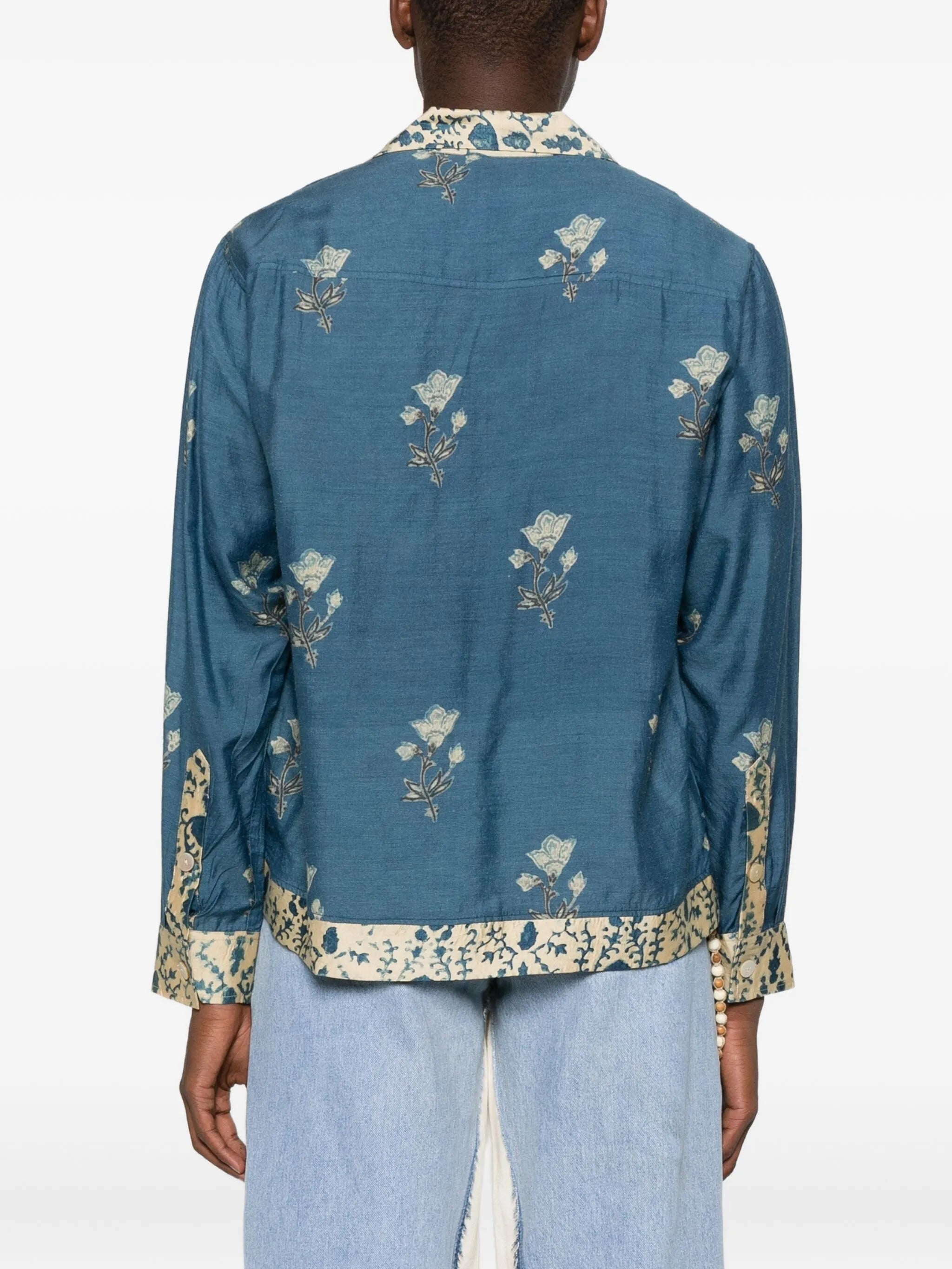 floral-print shirt