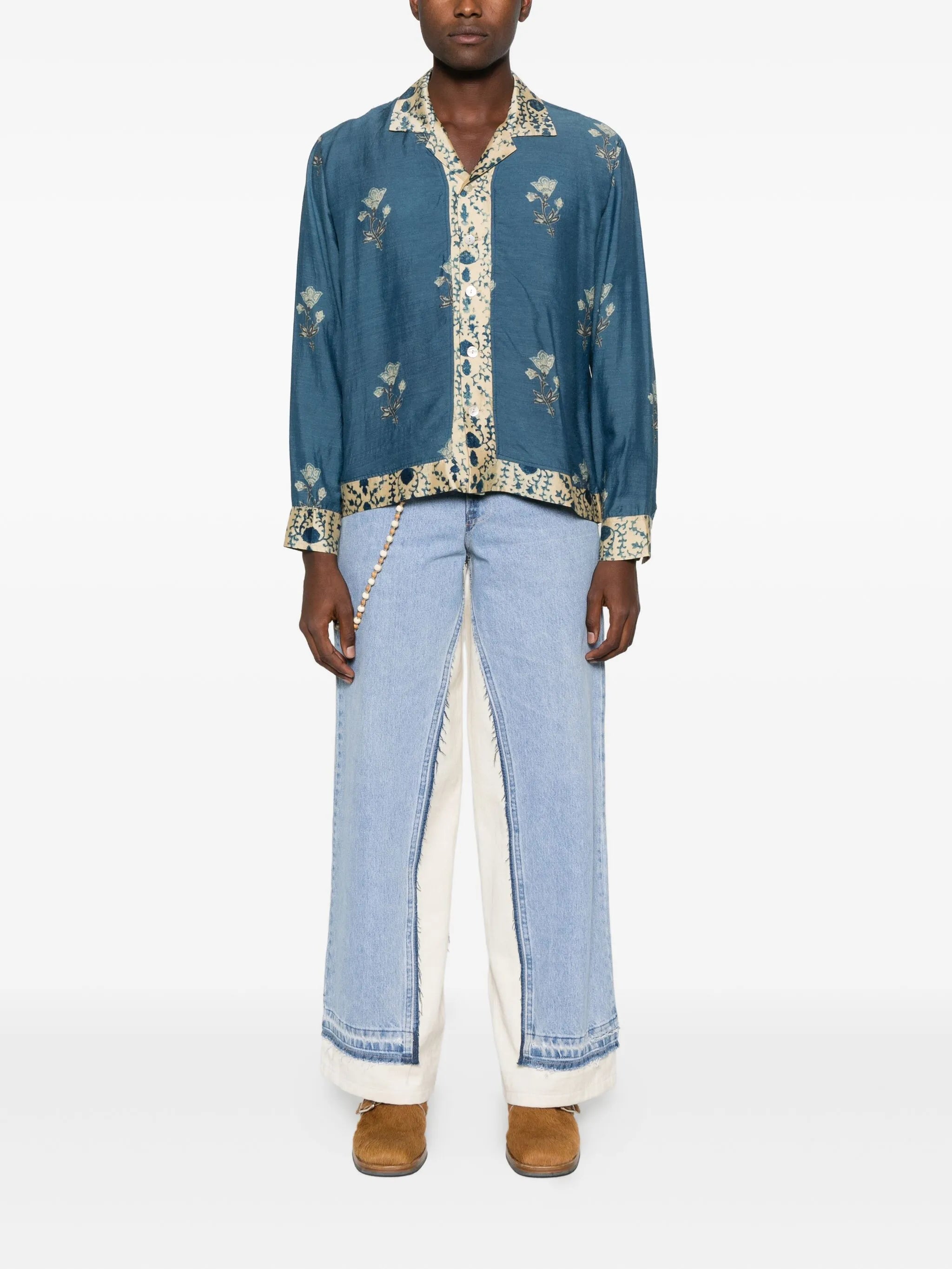 floral-print shirt