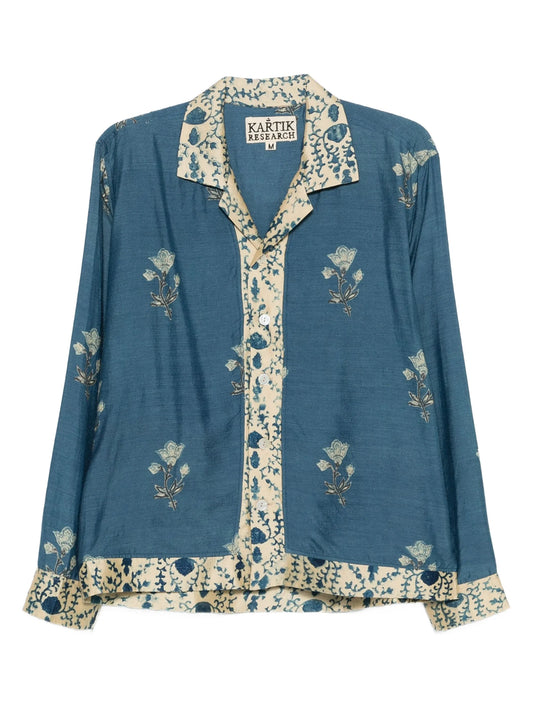 floral-print shirt