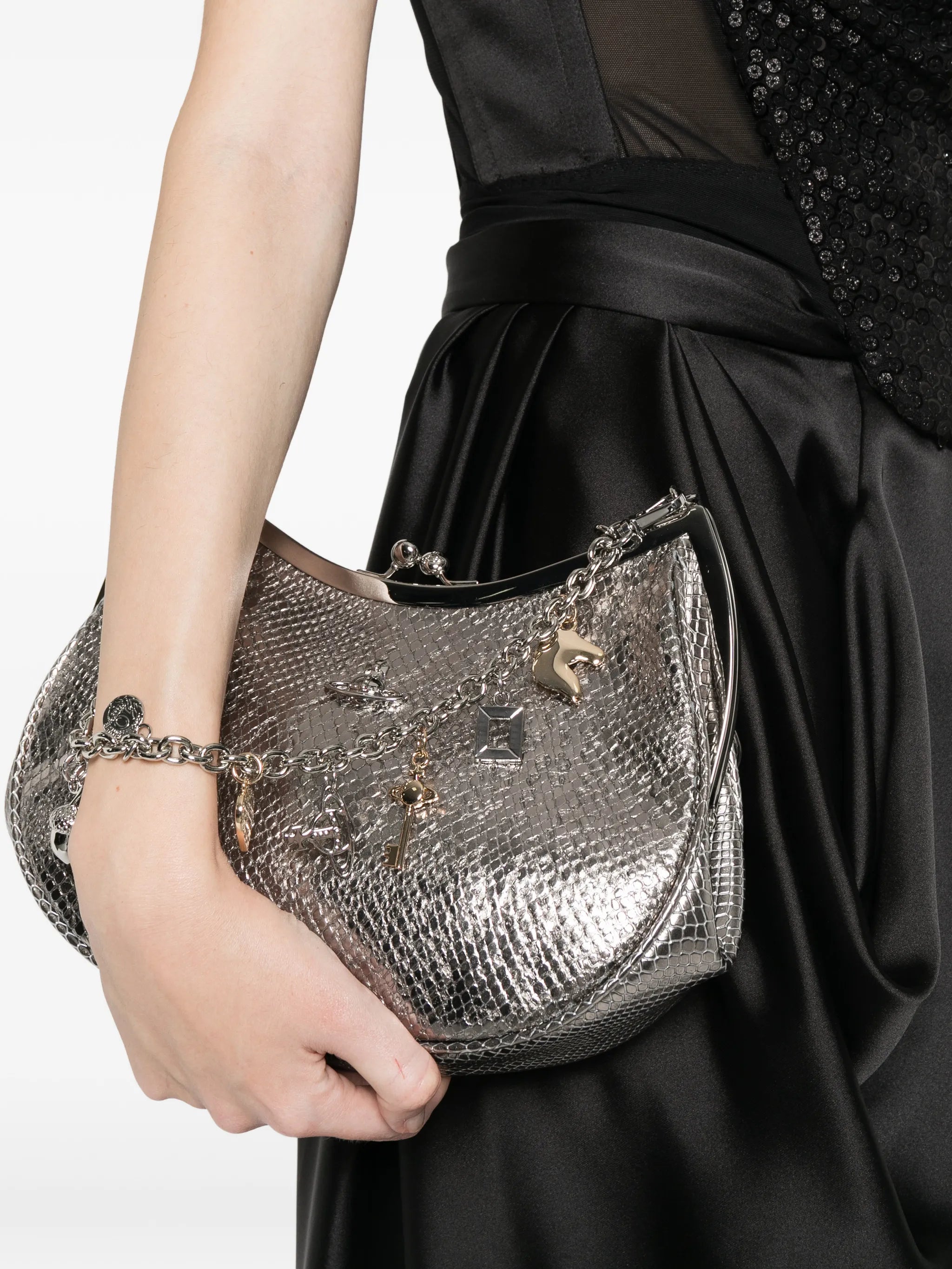 Charm Frame leather shoulder bag