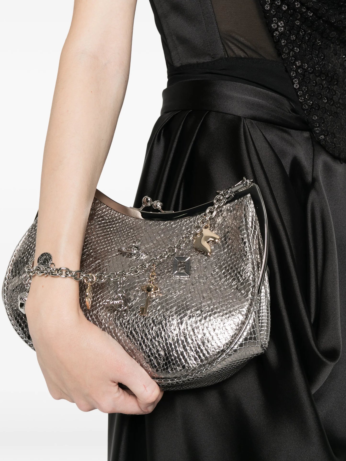 Charm Frame leather shoulder bag