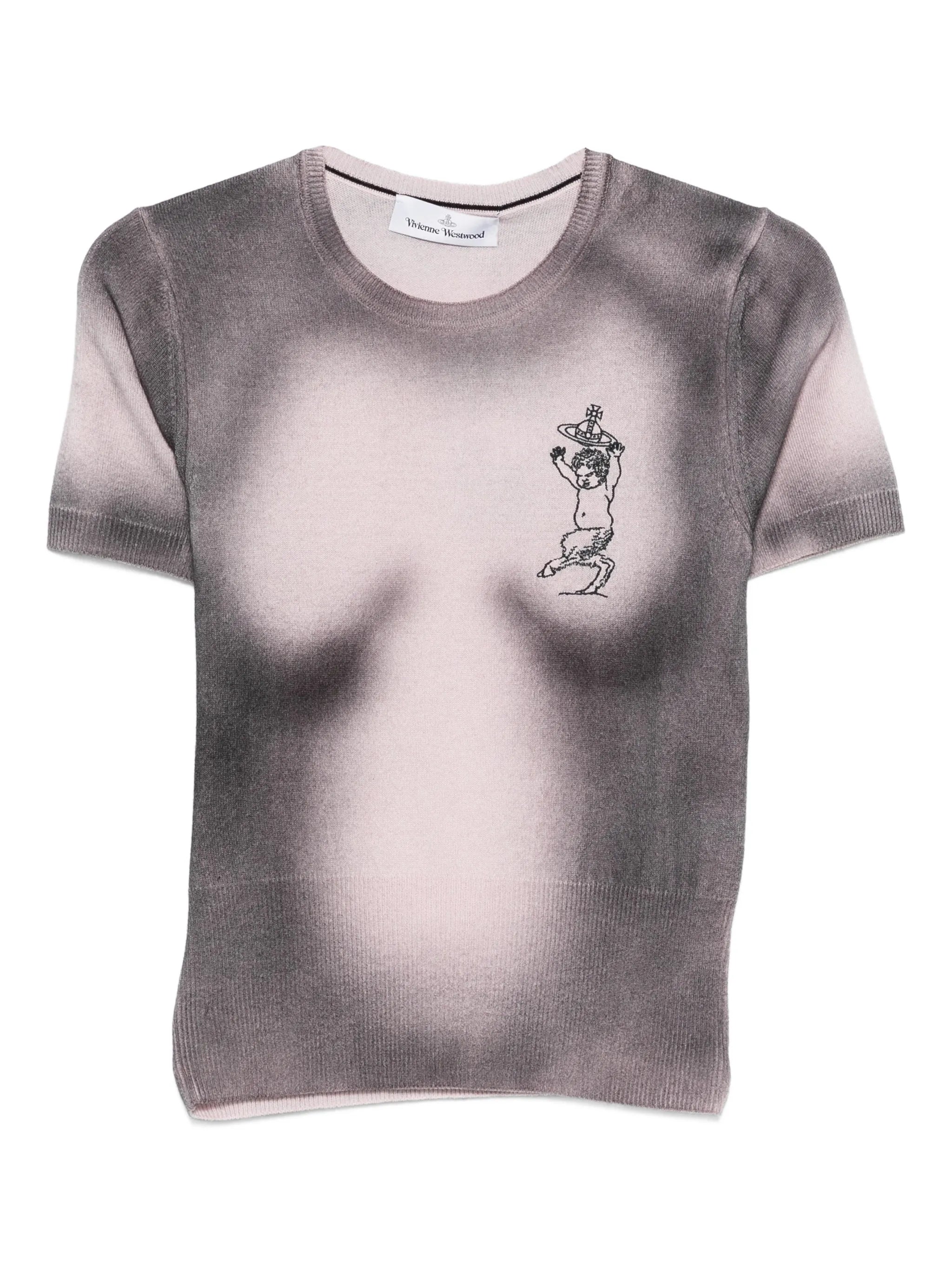 Elle print fitted top