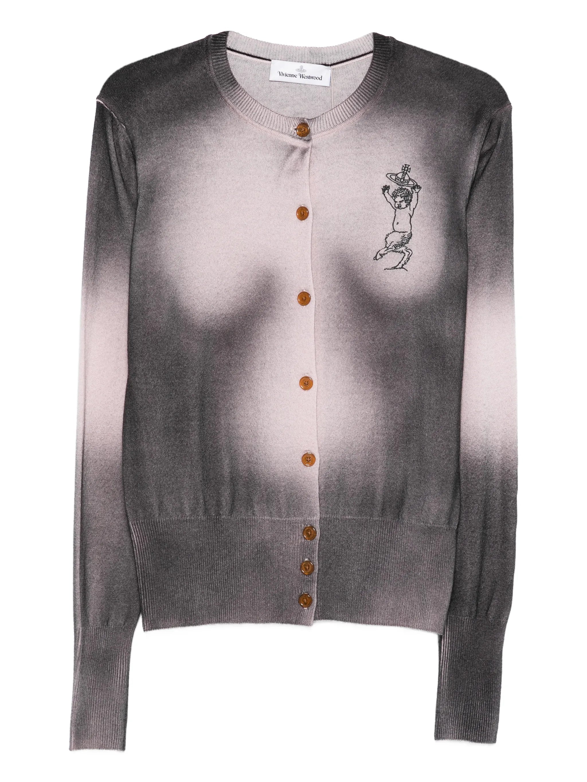 Elle embroidered ombré cardigan