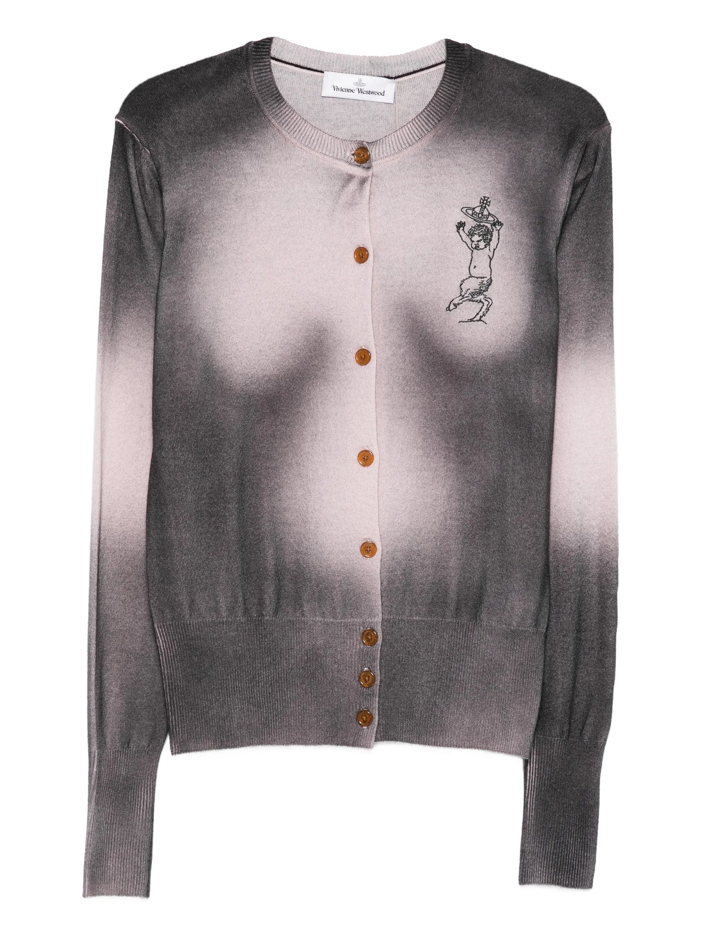 Elle embroidered ombré cardigan