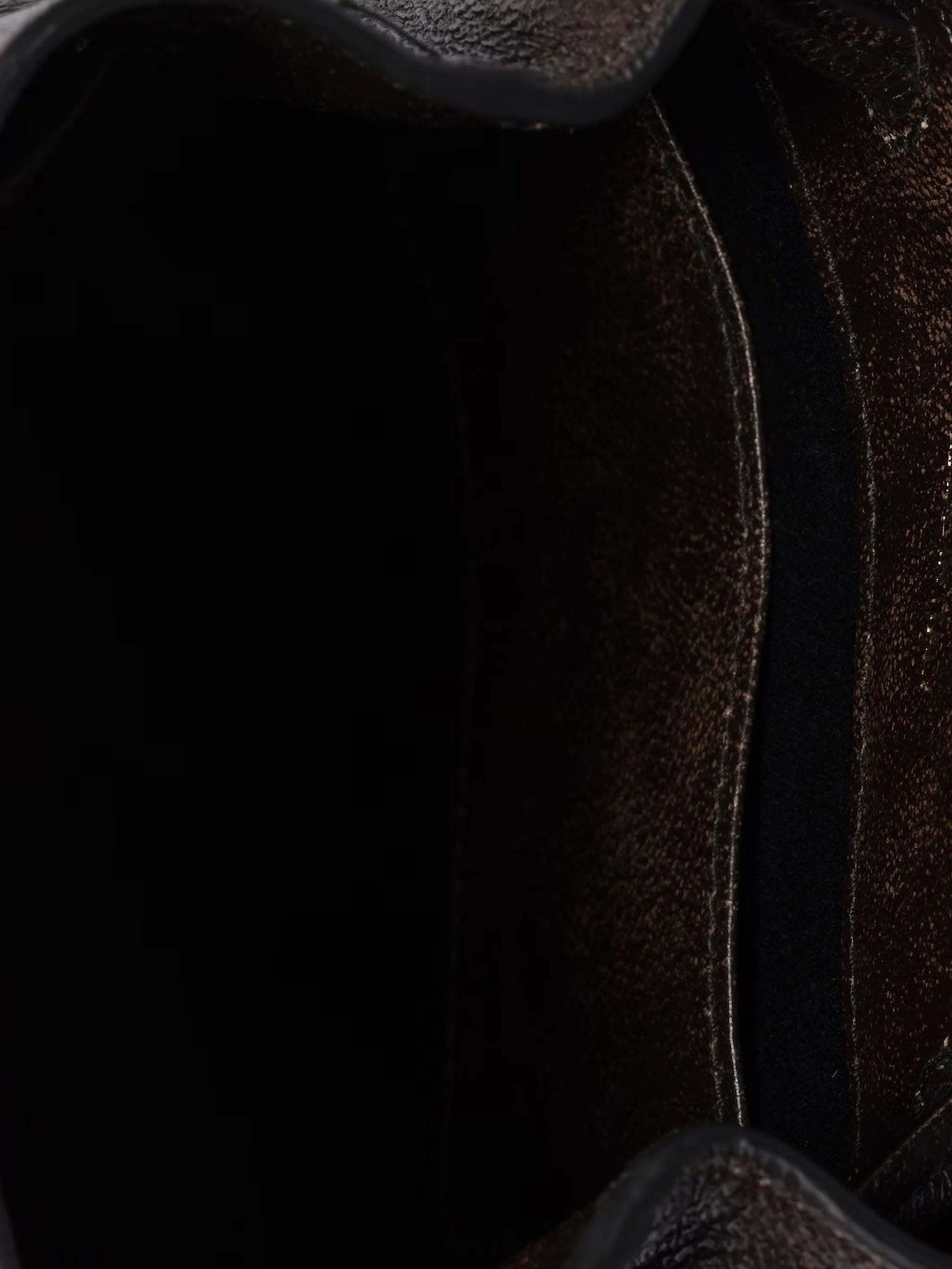 aged-effect leather shoulder bag