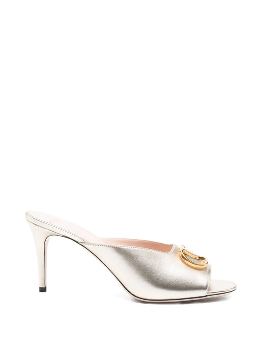V-logo heeled sandals