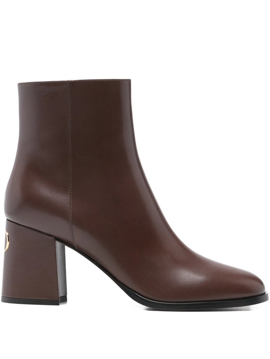 logo heel ankle boots