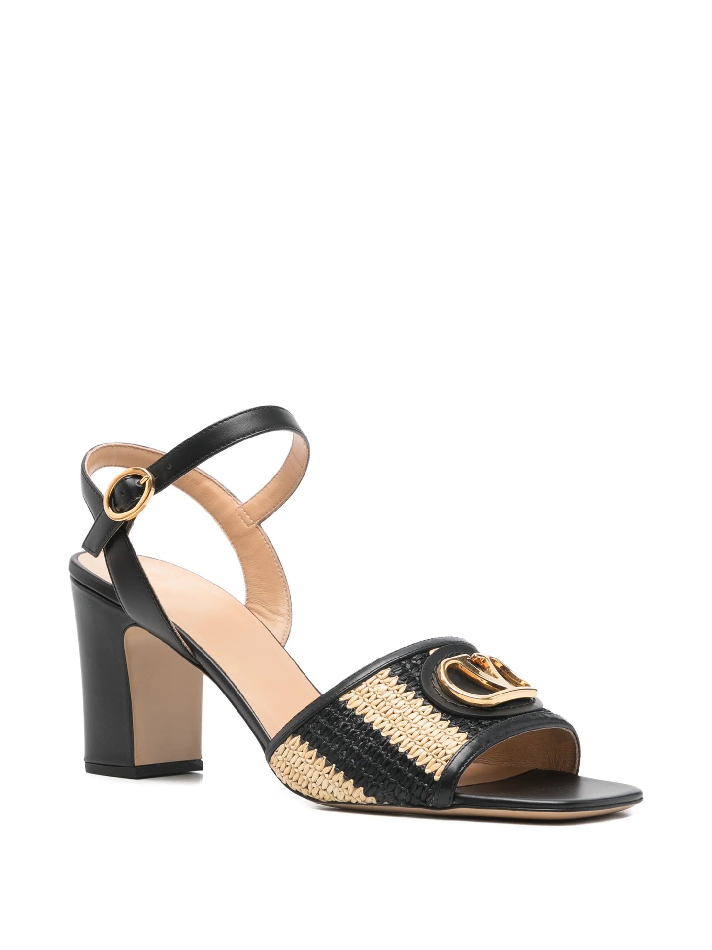 VLogo raffia sandals