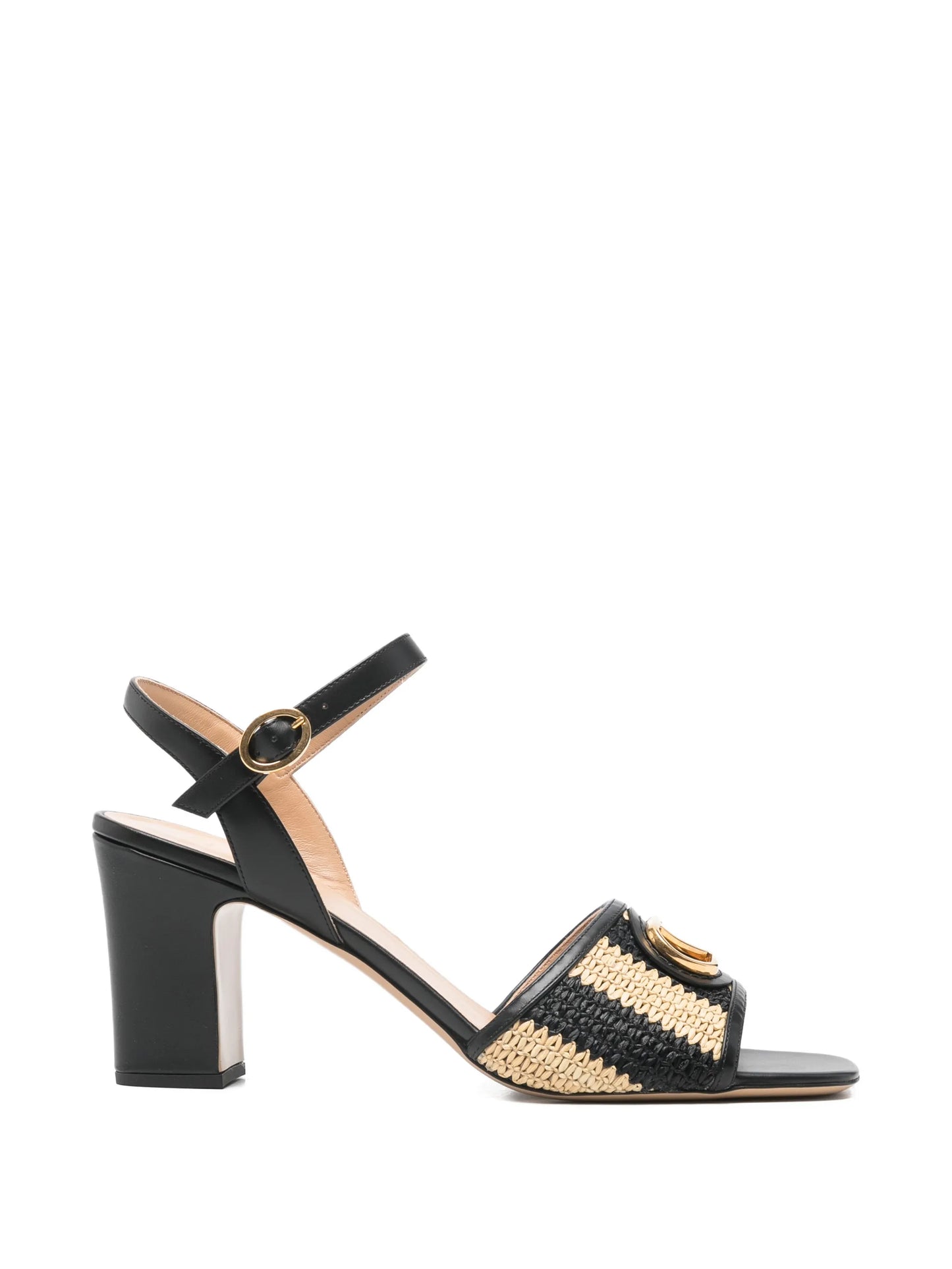 VLogo raffia sandals