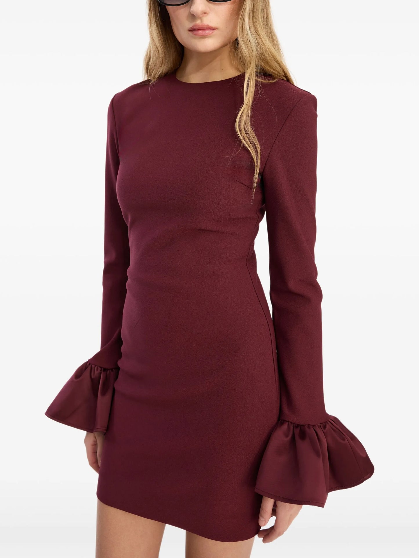frill-sleeved mini dress