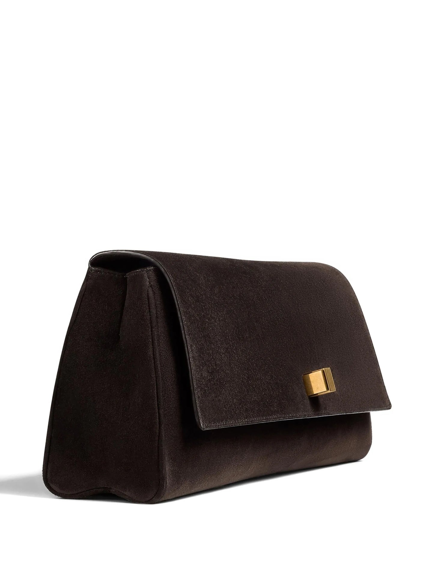 Audrey suede clutch bag
