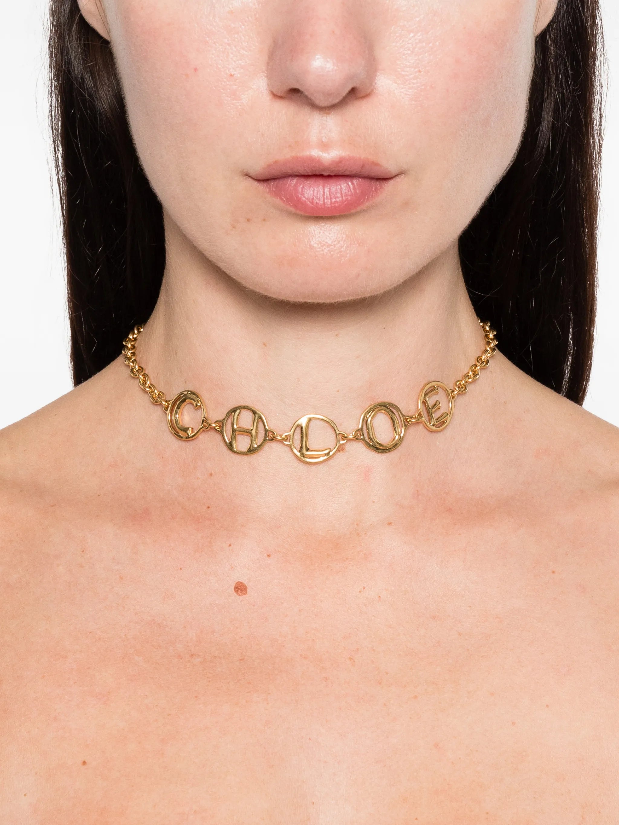 Script choker necklace
