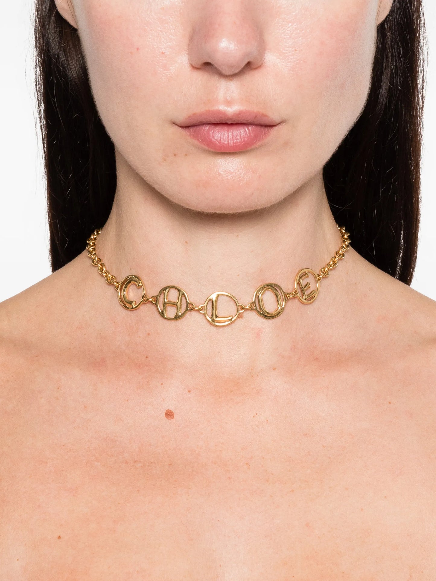 Script choker necklace