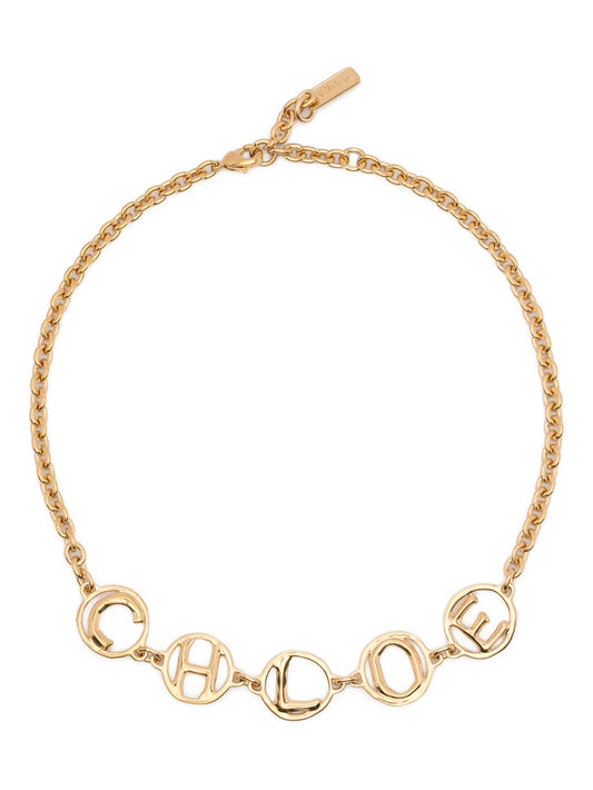 Script choker necklace