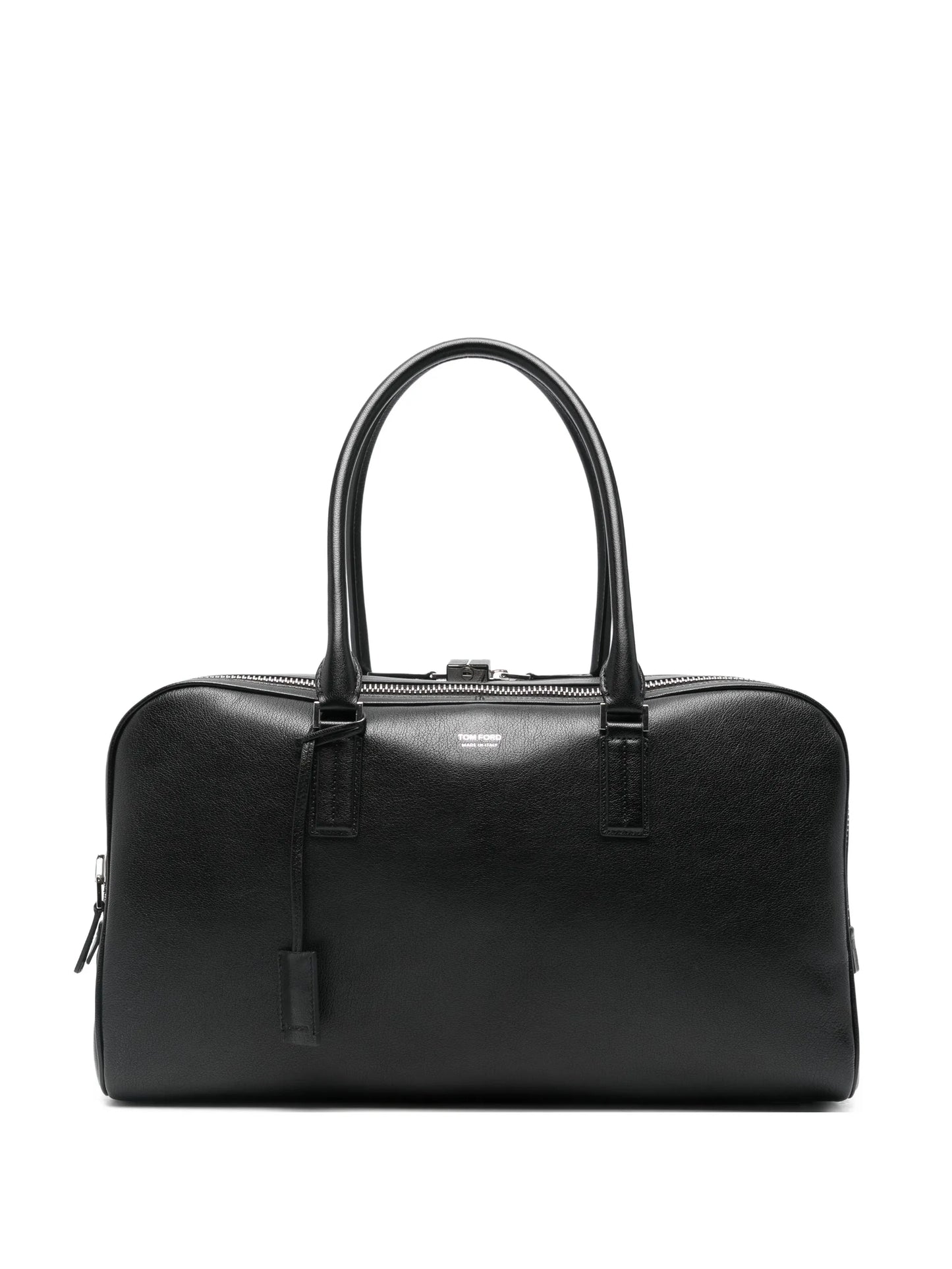double-zip leather bowling bag