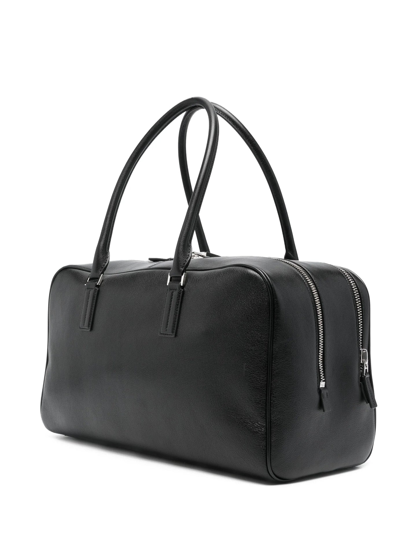 double-zip leather bowling bag