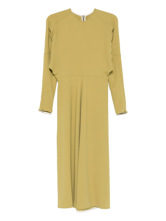 Dolman long-sleeve midi dress